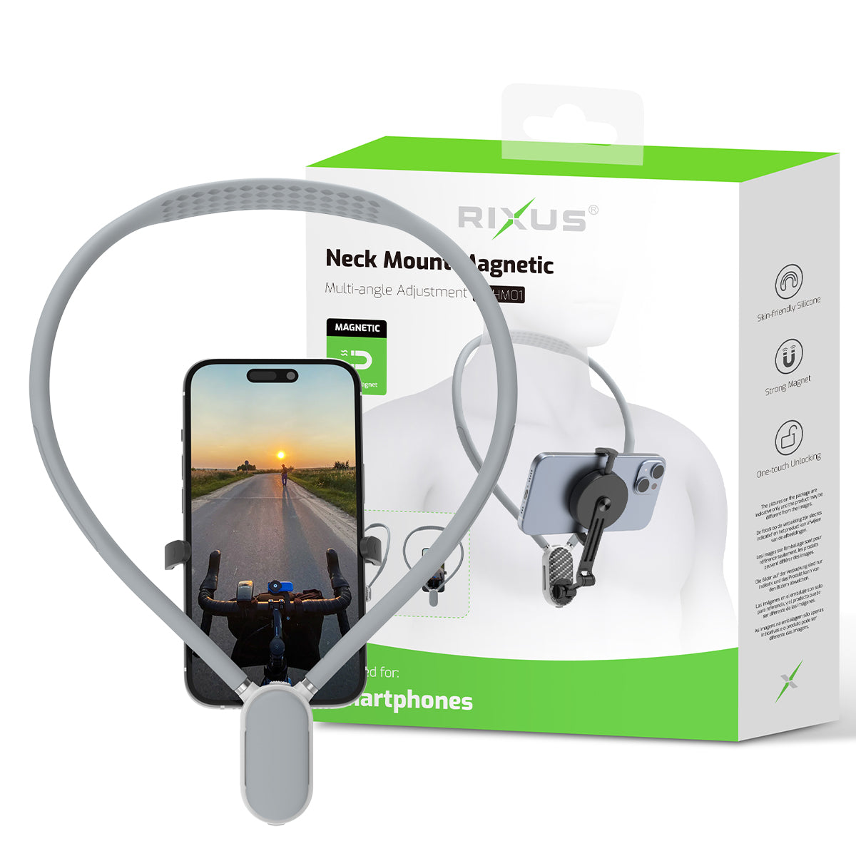 Rixus RXHM01 Neck Mount Magnetic Black – Bild 5
