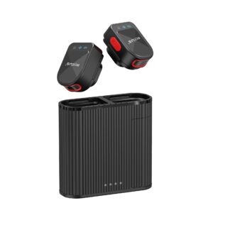 Rixus RXMIC03 Mini Wireless Microphone für Live Stream und Video Recording Black