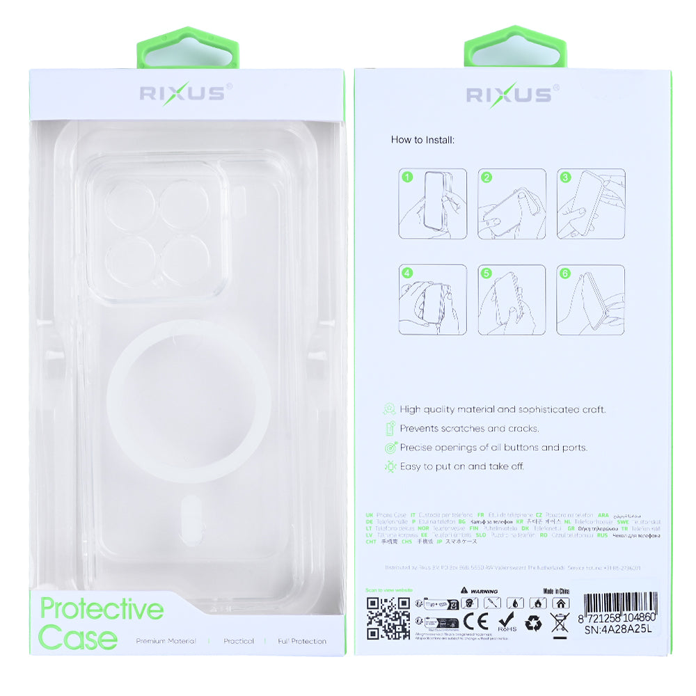 Rixus Anti-Burst Hülle mit MagSafe kompatibel für Xiaomi 15 Transparent – Bild 6
