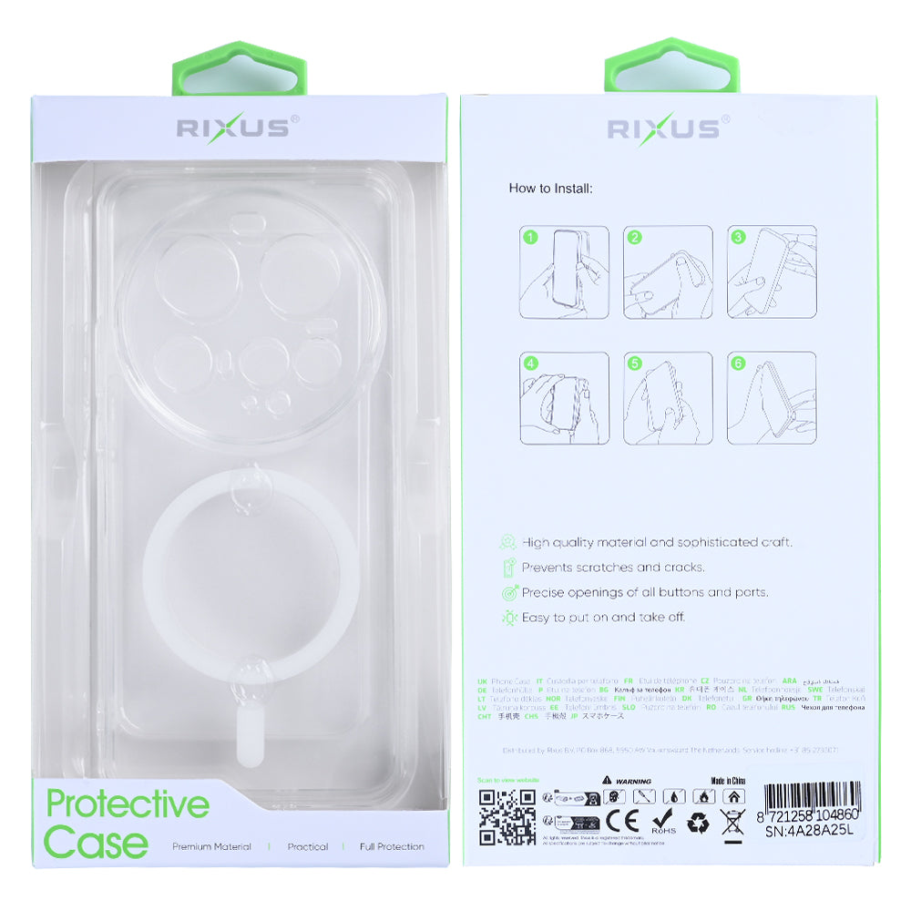 Rixus Anti-Burst Hülle mit MagSafe kompatibel für Xiaomi 15 Ultra Transparent – Bild 6