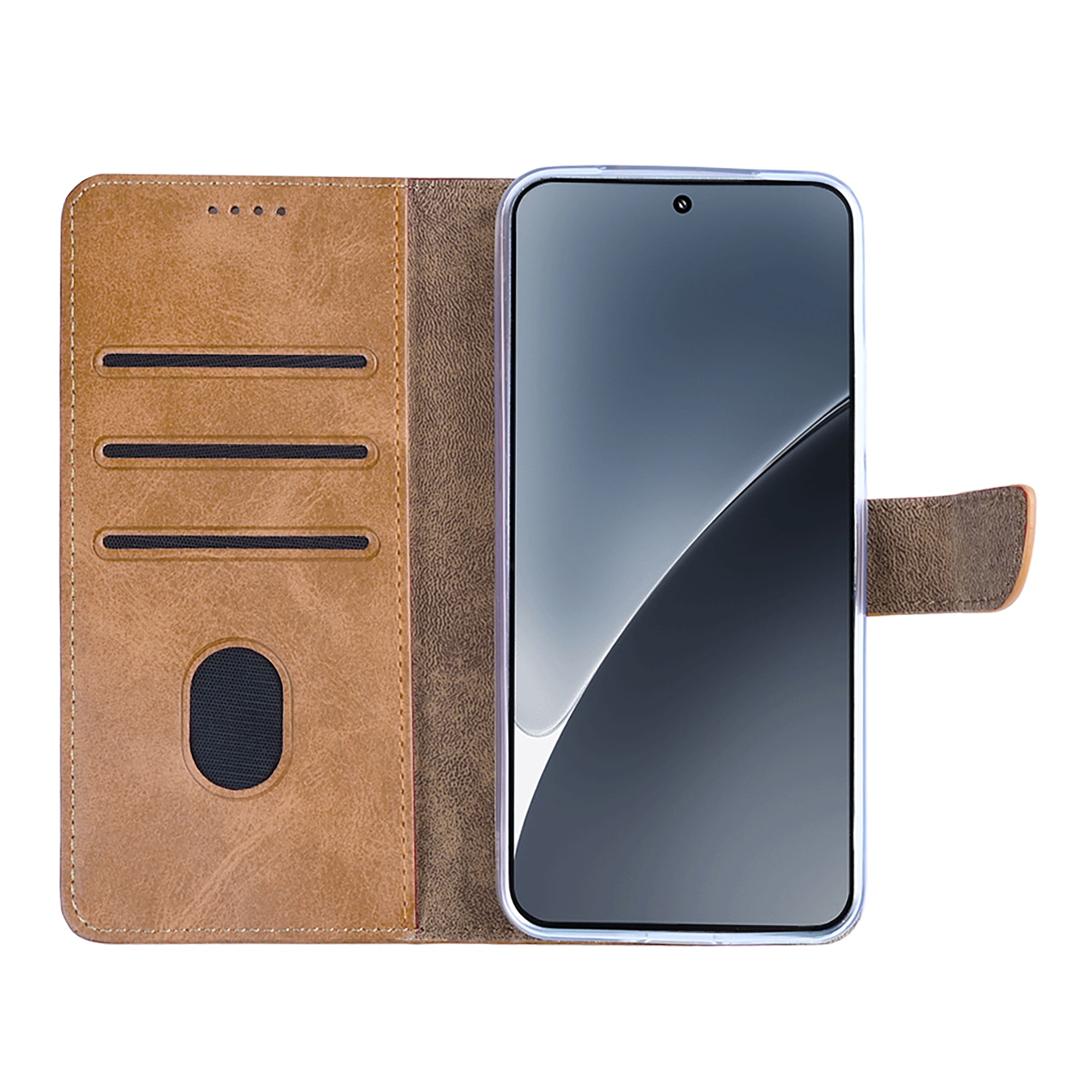 Rixus Buchhülle für Xiaomi 15 Pro Light Brown – Bild 5