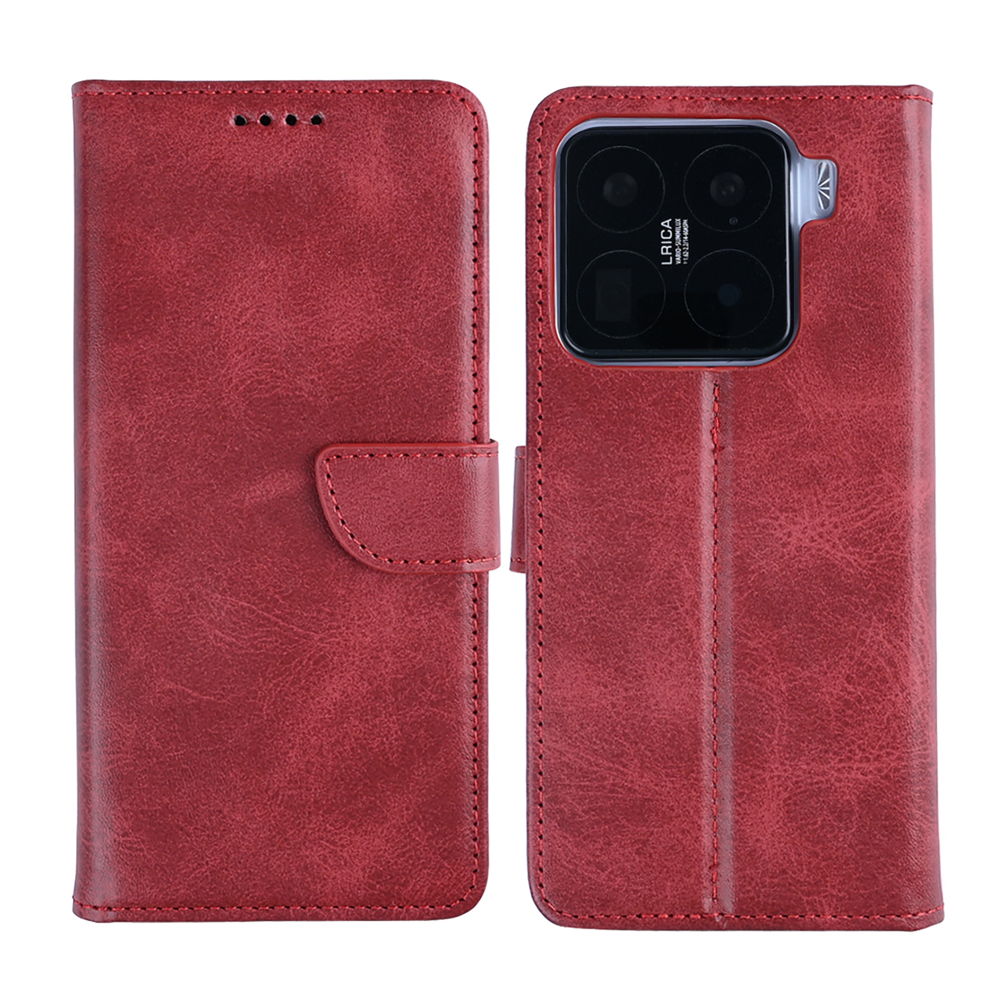 Rixus Buchhülle für Xiaomi 15 Pro Dark Red – Bild 3