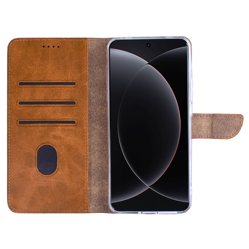 Rixus Buchhülle für Xiaomi 15 Ultra Light Brown – Bild 5