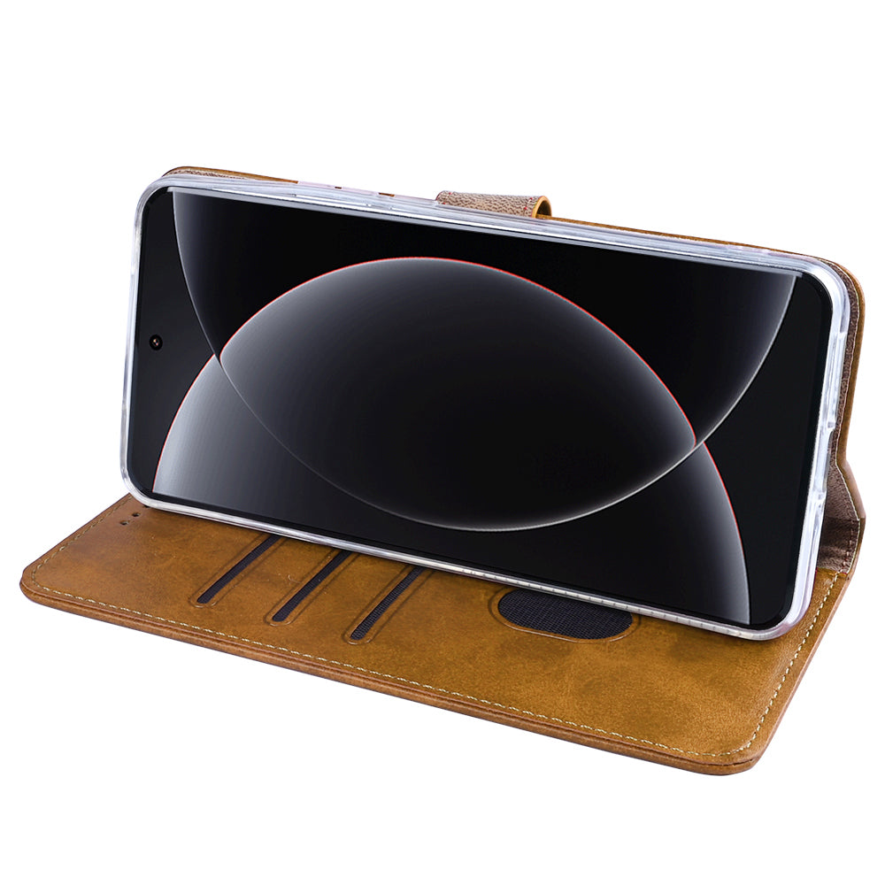 Rixus Buchhülle für Xiaomi 15 Ultra Light Brown – Bild 6