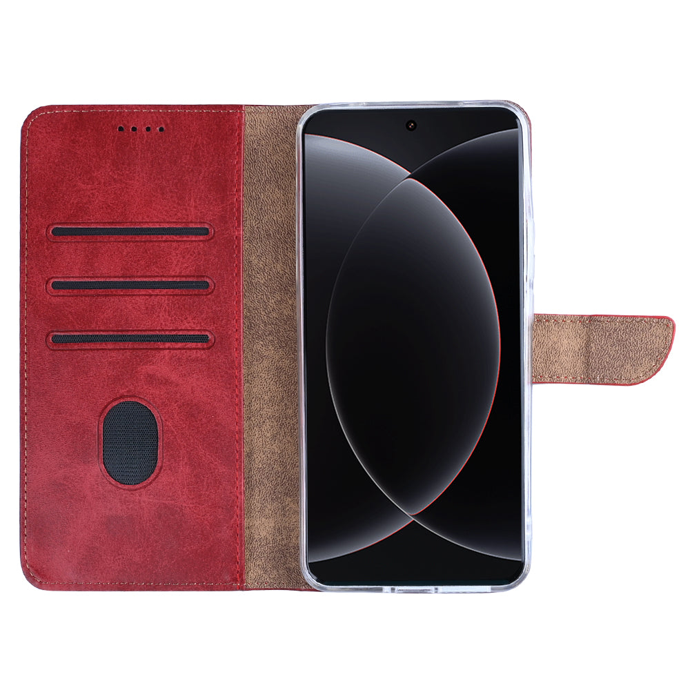 Rixus Buchhülle für Xiaomi 15 Ultra Dark Red – Bild 5