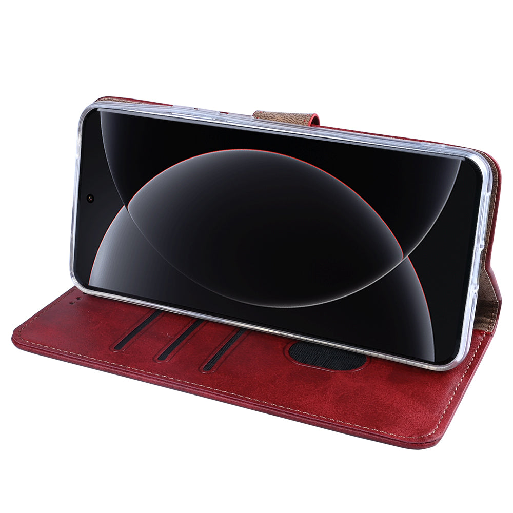 Rixus Buchhülle für Xiaomi 15 Ultra Dark Red – Bild 6