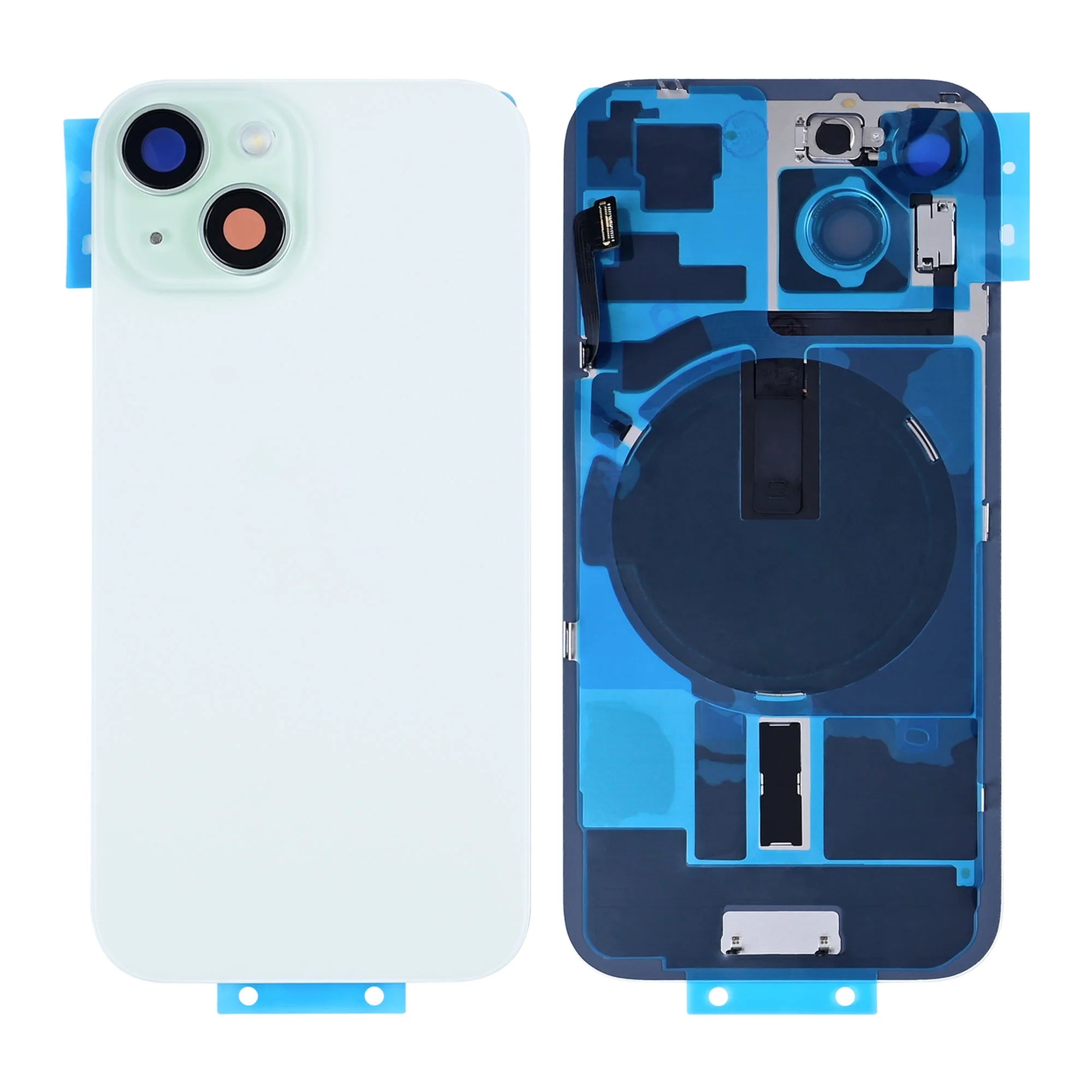 Für Apple iPhone 15 Rückglas mit NFC, Enlarged Kamera Rahmen Green kompatibel – Bild 3