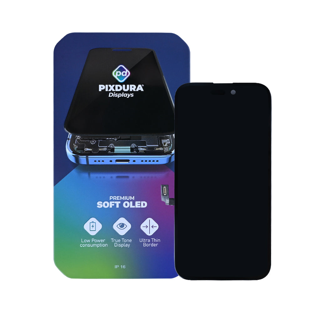 PIXDURA Display für iPhone 16 Soft OLED Premium 60Hz Touchscreen – Bild 2