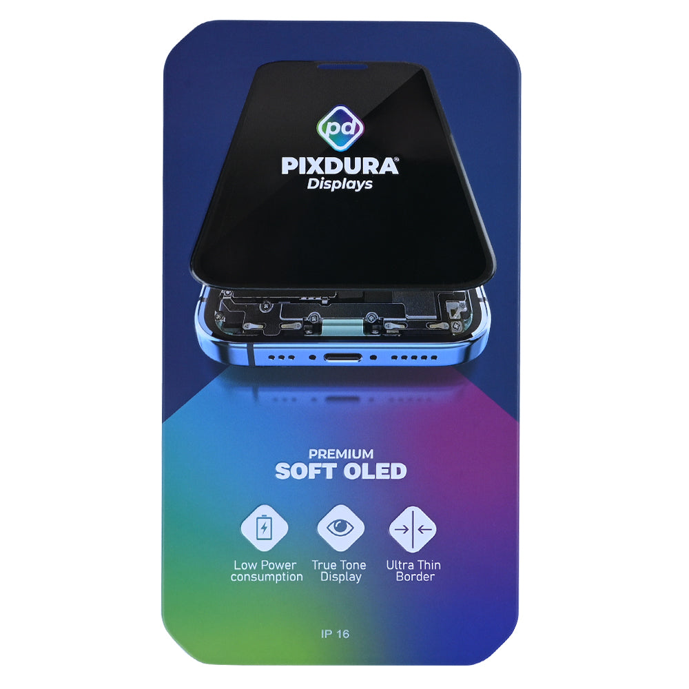 PIXDURA Display für iPhone 16 Soft OLED Premium 60Hz Touchscreen – Bild 6