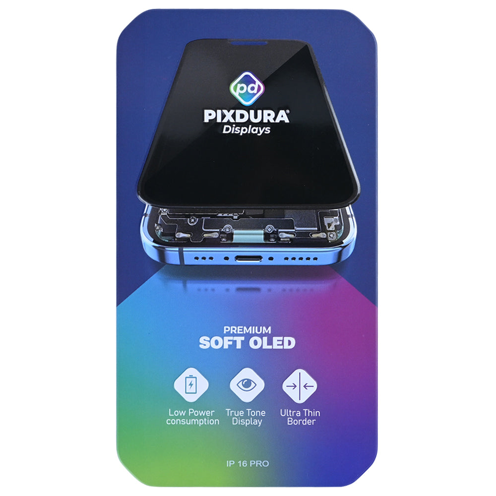 PIXDURA Display für iPhone 16 Pro Soft OLED Premium 120Hz Touchscreen – Bild 6