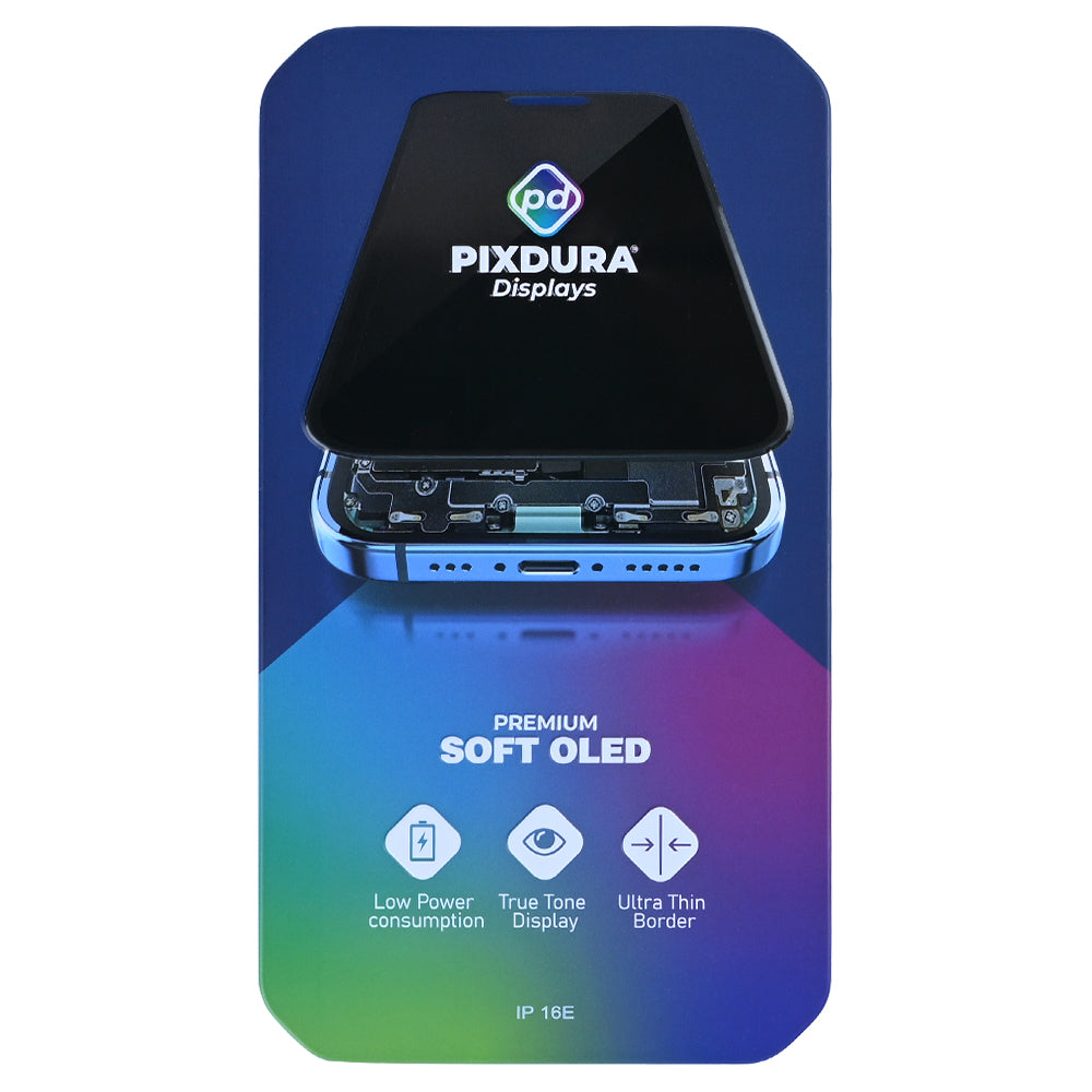 PIXDURA Display für iPhone 16e / 17e Soft OLED Premium 60Hz Touchscreen – Bild 6