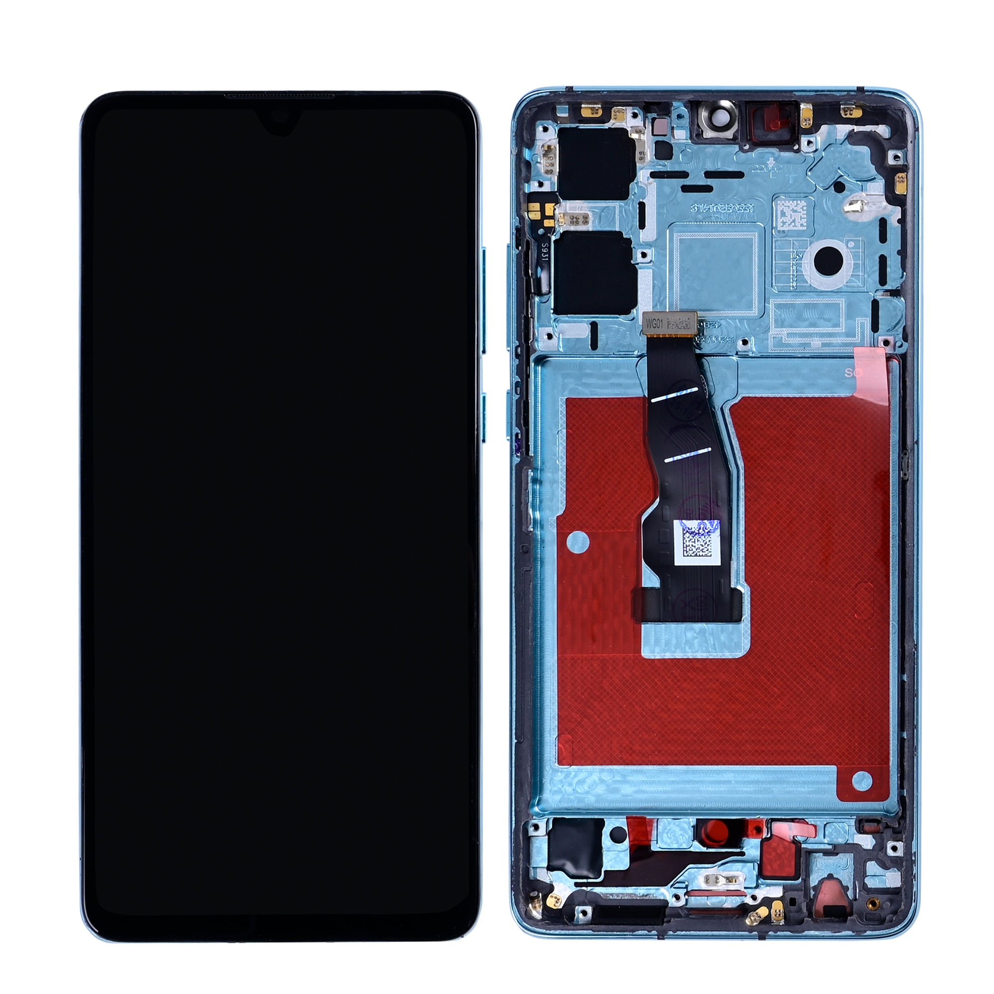 OEM Display für Huawei P30 neu Version mit Rahmen Blau – Bild 5