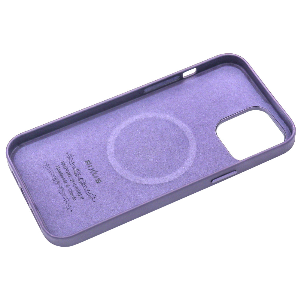 Rixus Classic 02 Hülle mit MagSafe kompatibel für Apple iPhone 12 Pro Max Purple – Bild 3