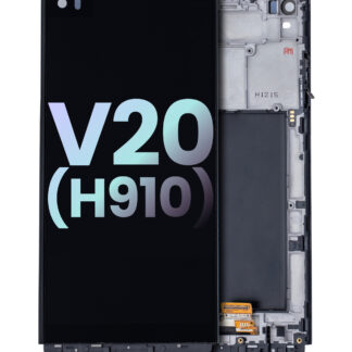 LCD Display mit Rahmen für LG V20 (H910) (Original) (Black (Schwarz))