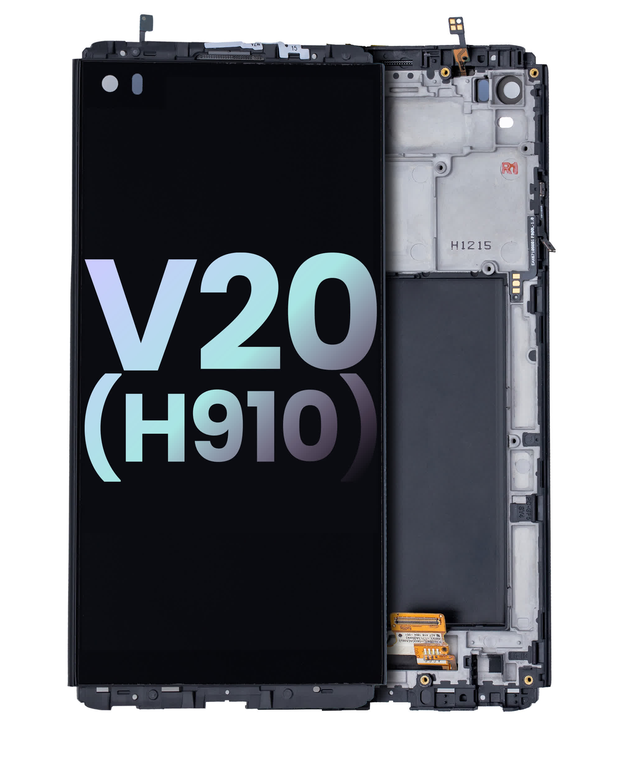LCD Display mit Rahmen für LG V20 (H910) (Original) (Black (Schwarz))