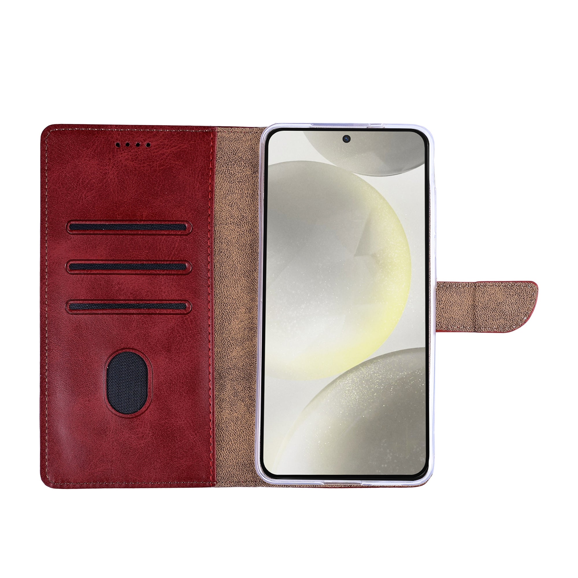 Rixus Buchhülle für Samsung Galaxy S24, S25 Dark Red – Bild 5