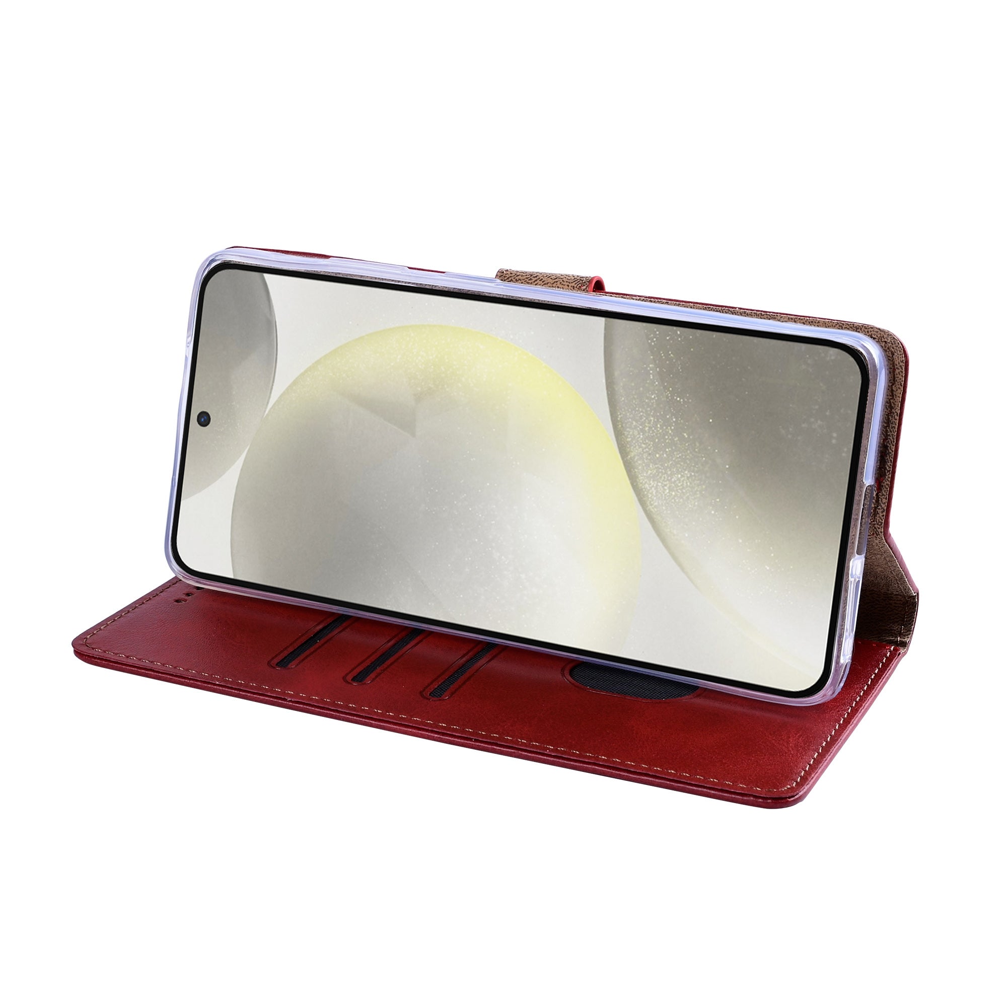 Rixus Buchhülle für Samsung Galaxy S24, S25 Dark Red – Bild 6