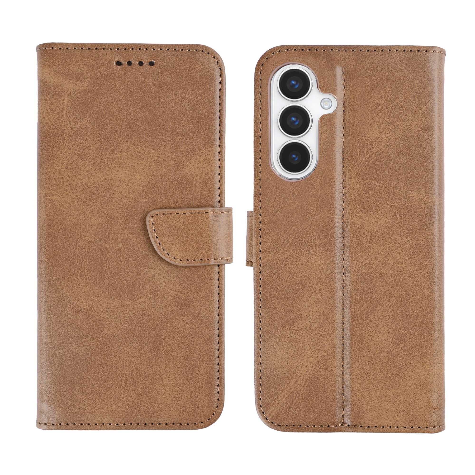 Rixus Buchhülle für Samsung Galaxy S24, S25 Light Brown – Bild 3