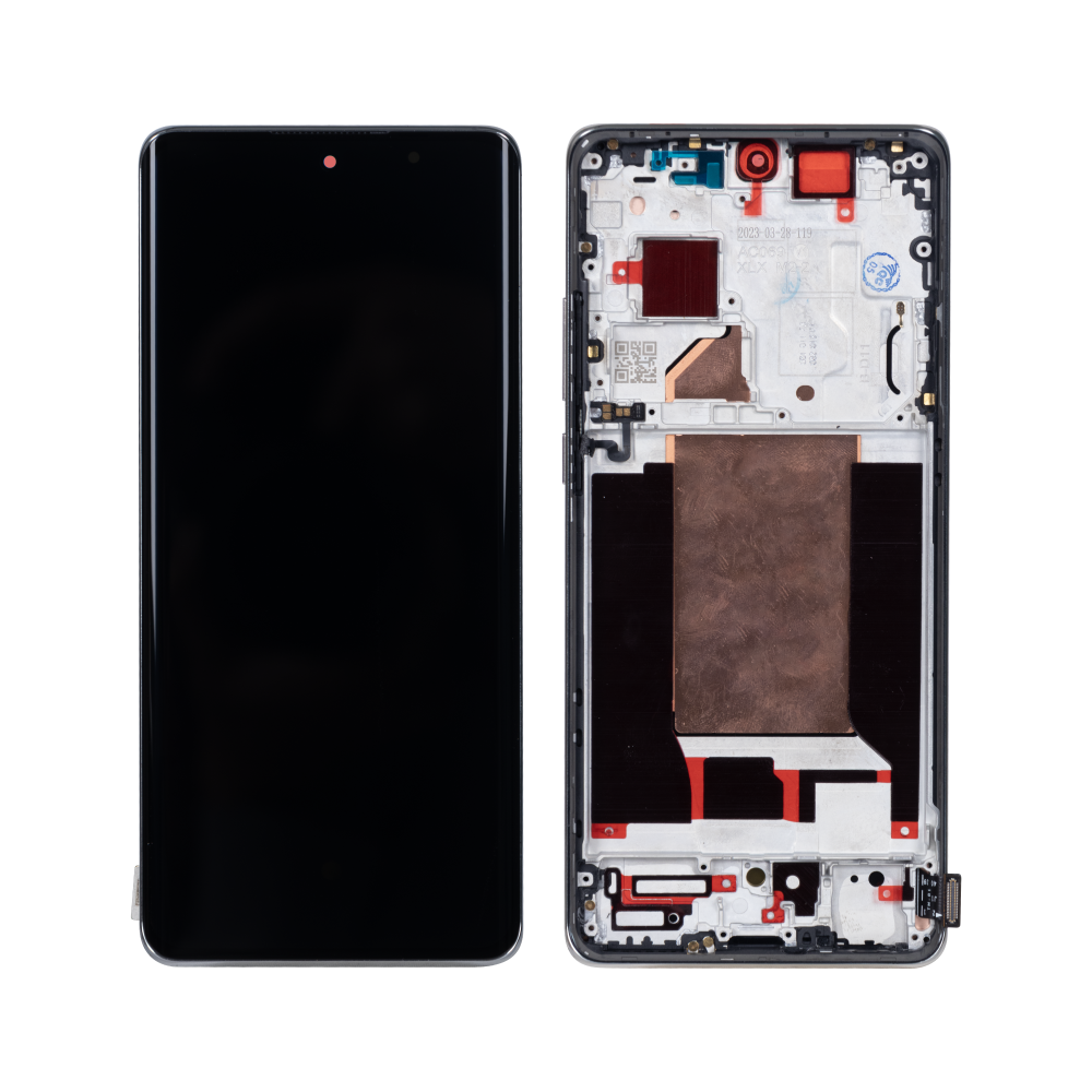 OEM Display für Oppo Reno 10 Pro Plus mit Rahmen Grau – Bild 4