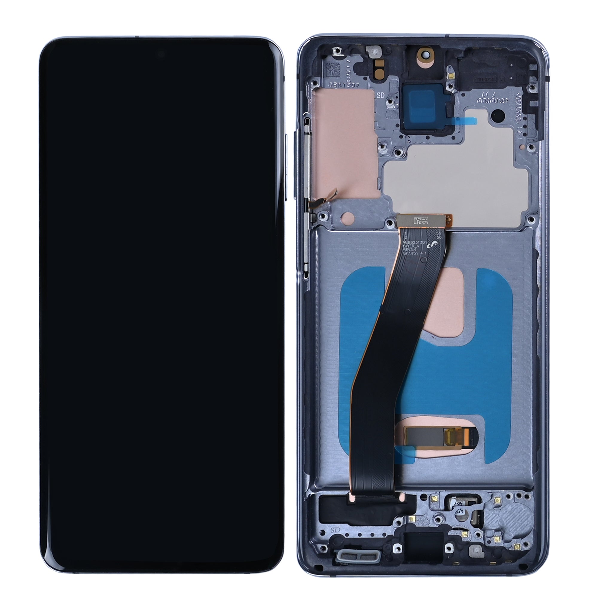 Samsung Galaxy S20 G980F Display und Touchscreen-Digitizer mit Rahmen Cosmic Grey Soft-OLED – Bild 4