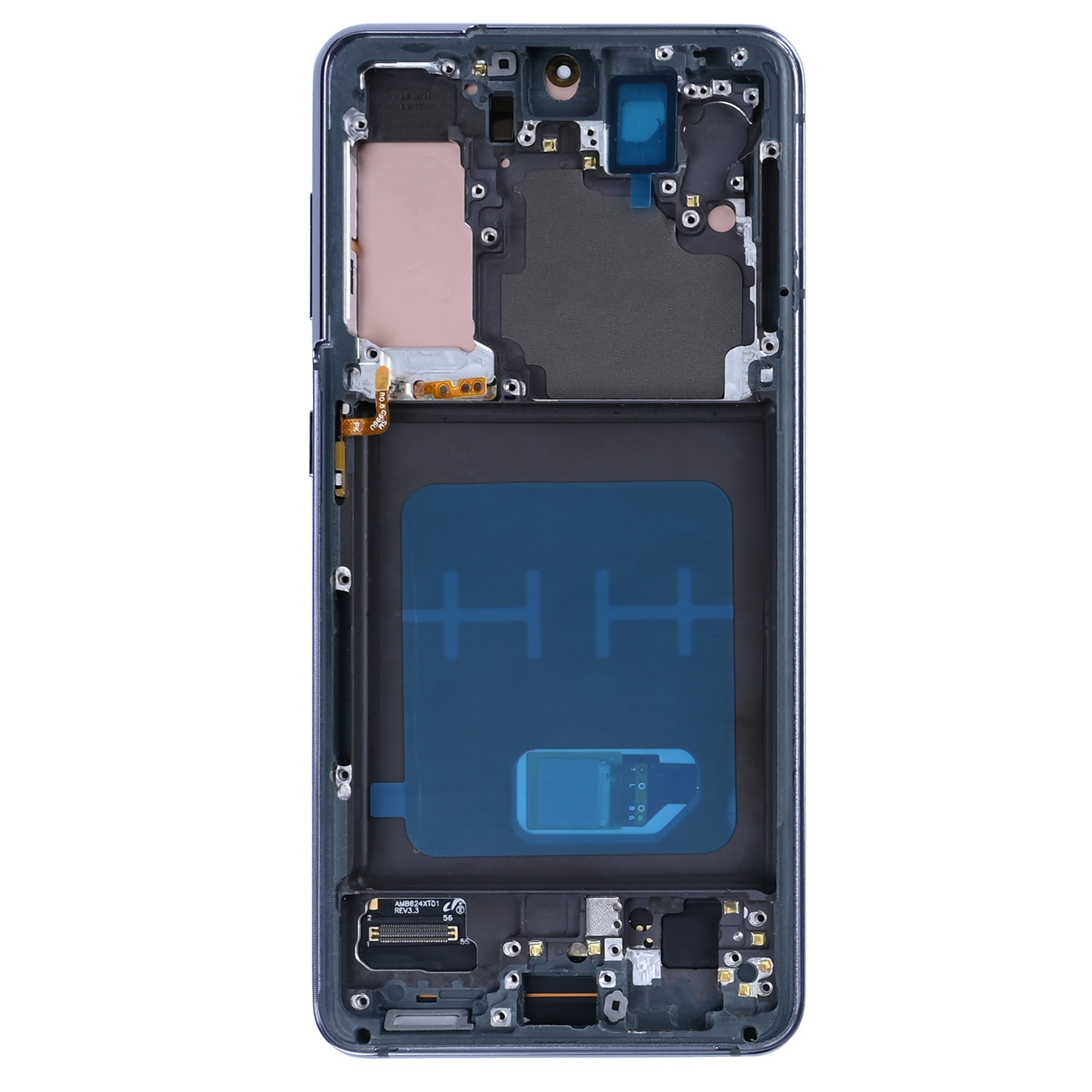 Samsung Galaxy S21 G991B Display und Touchscreen-Digitizer mit Rahmen Phantom Gray Soft-OLED – Bild 2