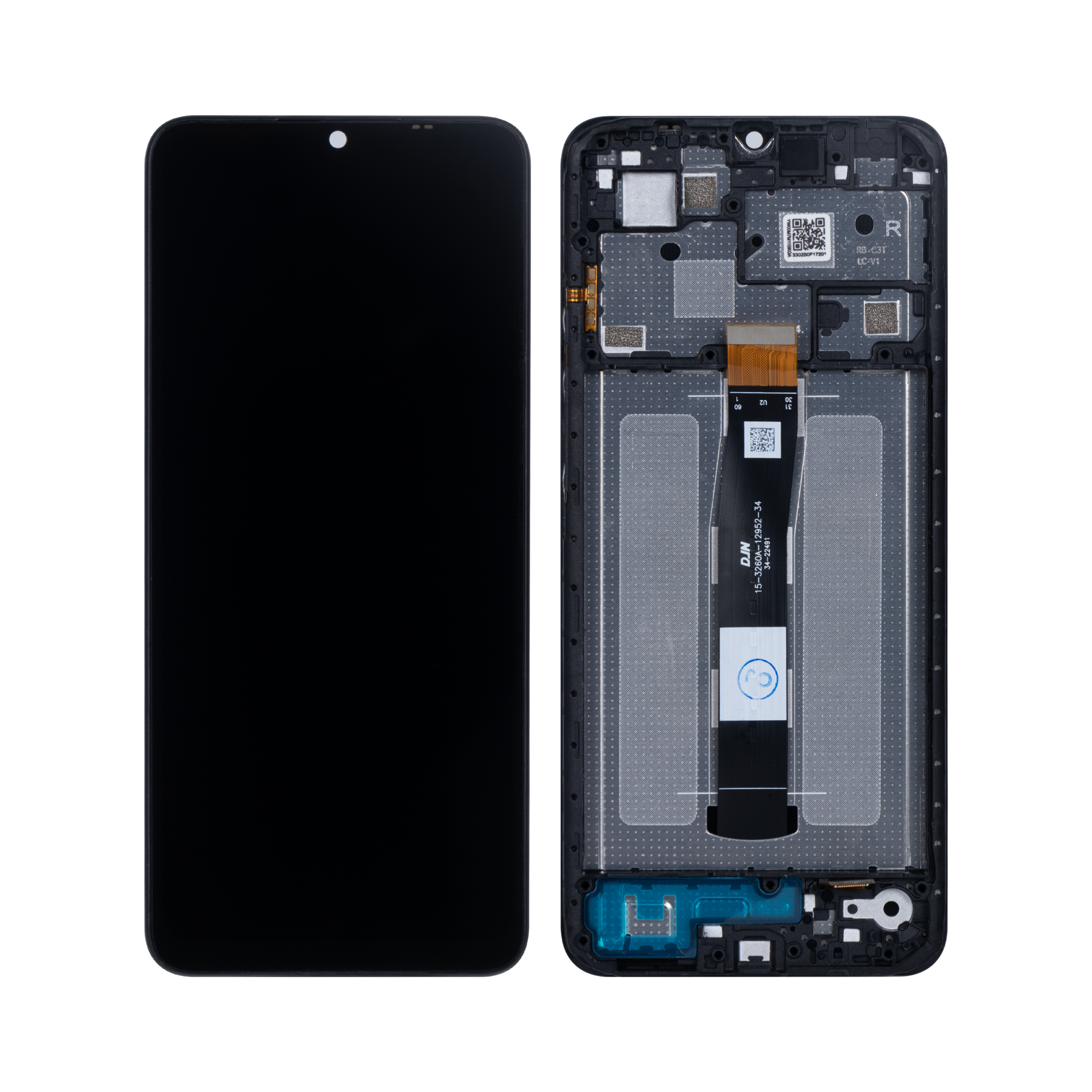 OEM Display für Xiaomi Redmi 12C mit Rahmen Schwarz – Bild 4