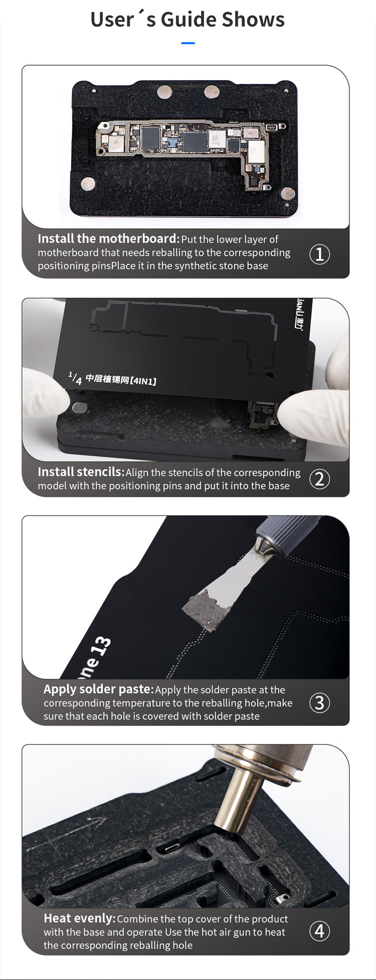 QIANLI Middle Rahmen Reballing Plattform für Apple iPhone 13 Series – Bild 4