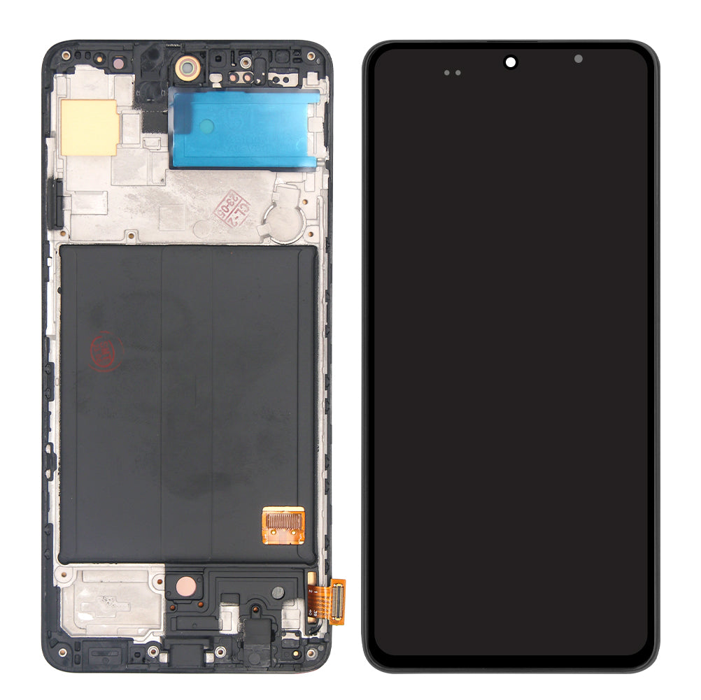Samsung Galaxy A51 A515F Display und Touchscreen-Digitizer mit Rahmen Black Soft-OLED – Bild 3