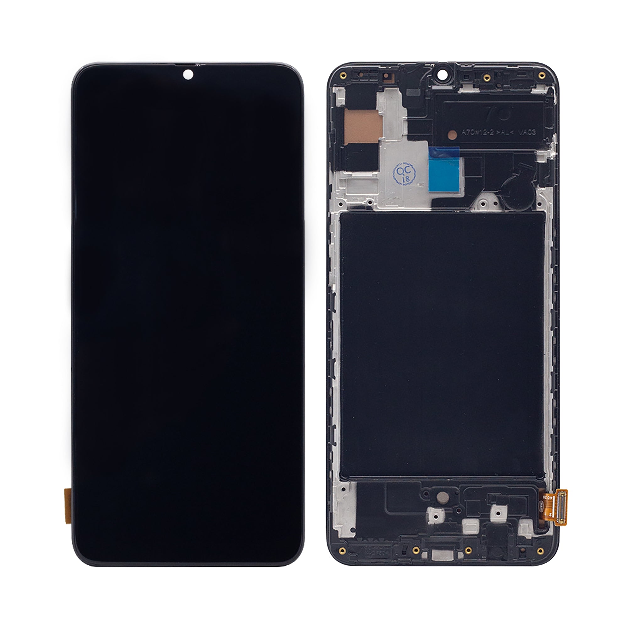 Samsung Galaxy A70 A705F Display und Touchscreen-Digitizer mit Rahmen Black Soft-OLED – Bild 3