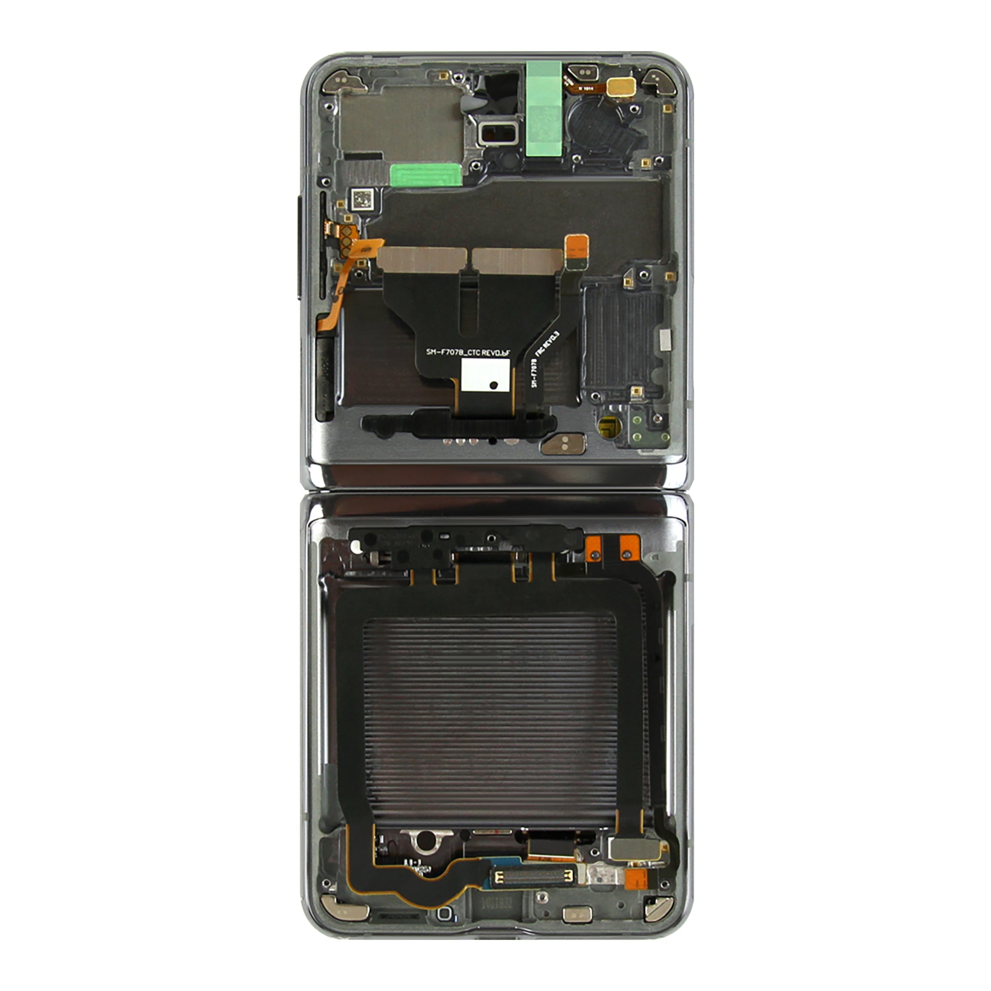Samsung Original Display Galaxy Z Flip 5G Main F707B mit Rahmen Mystic Grey – Bild 3