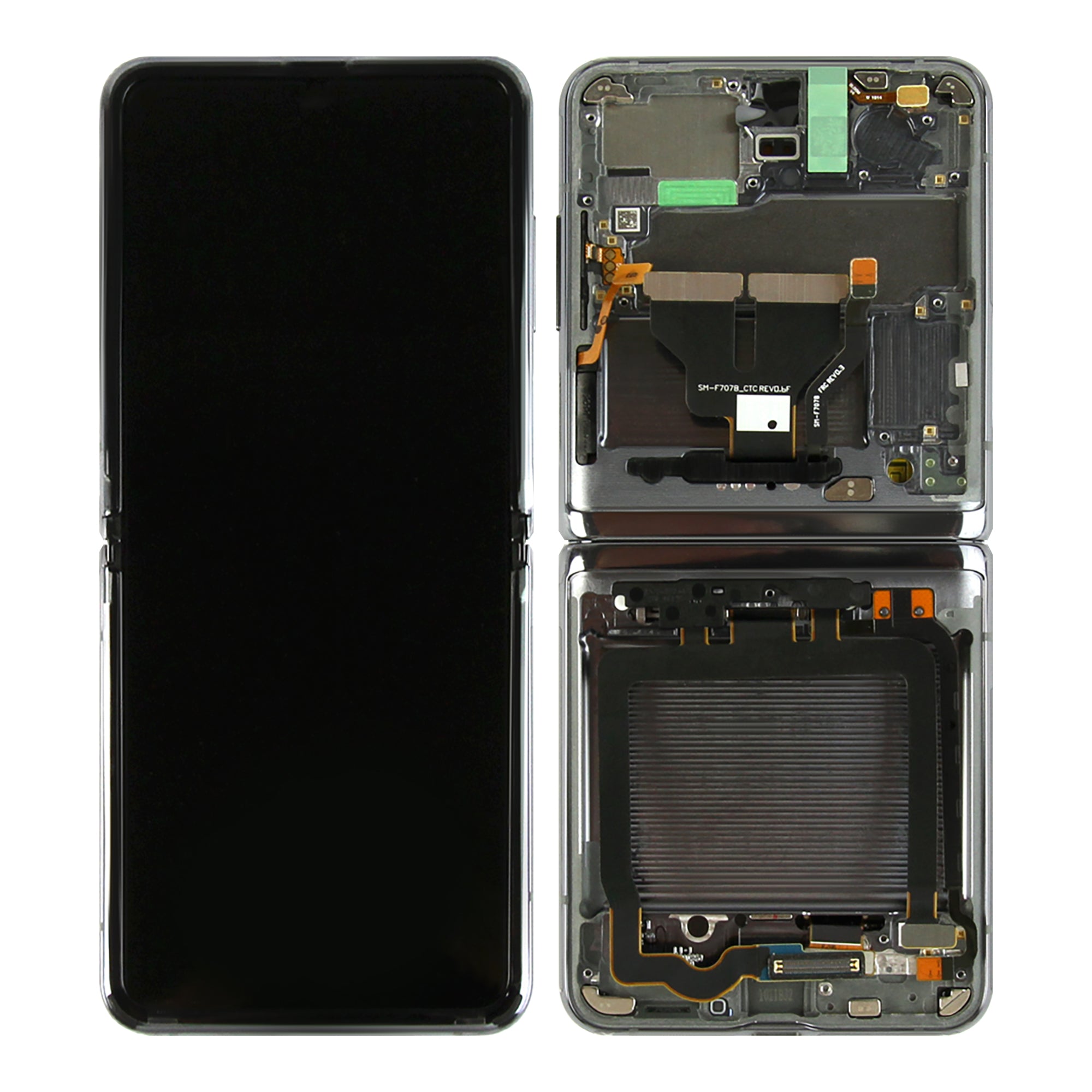 Samsung Original Display Galaxy Z Flip 5G Main F707B mit Rahmen Mystic Grey – Bild 4