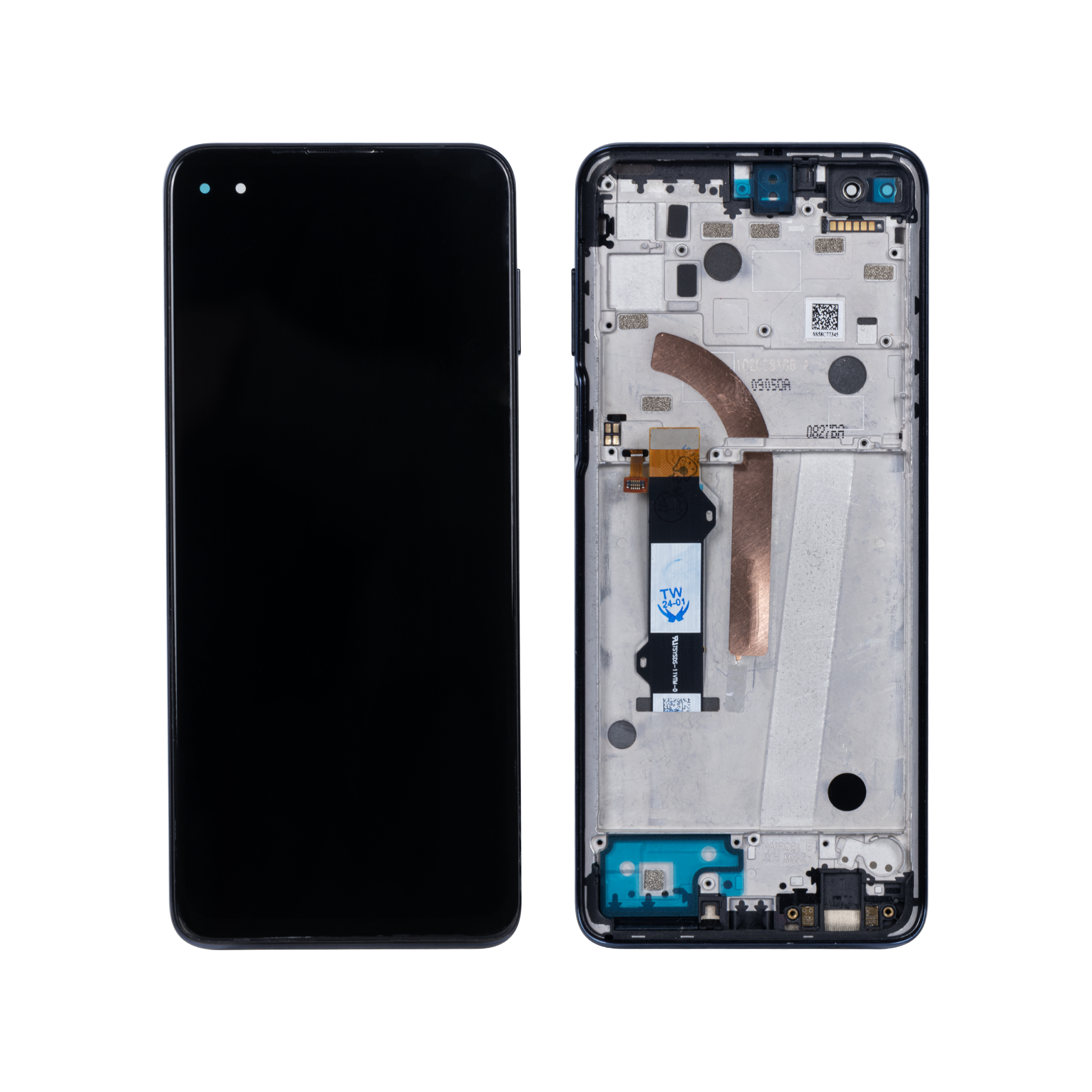 OEM Display für Motorola Moto G 5G Plus mit Rahmen Blau – Bild 4