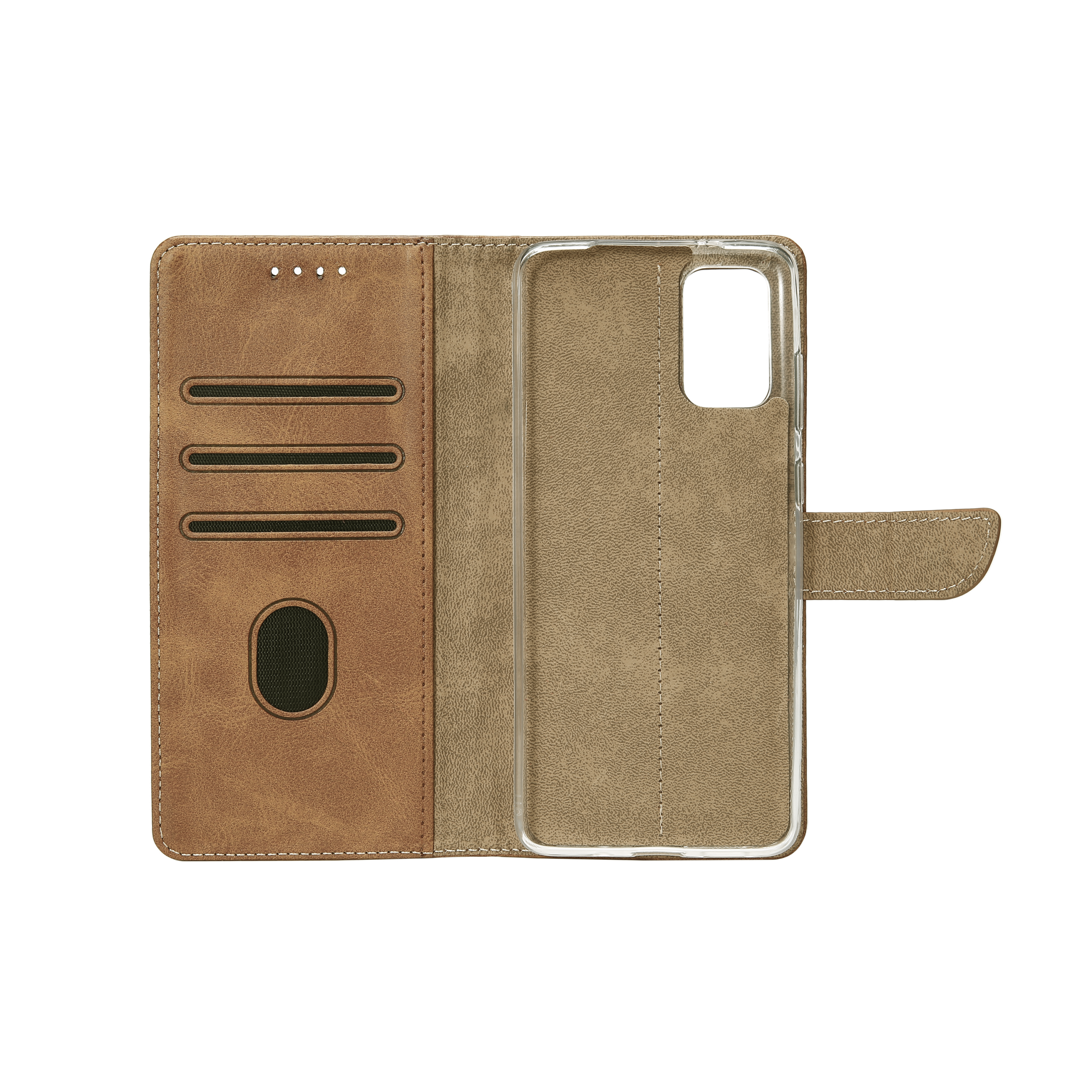 Rixus Buchhülle für Samsung Galaxy A51 4G, A51 5G Light Brown – Bild 5