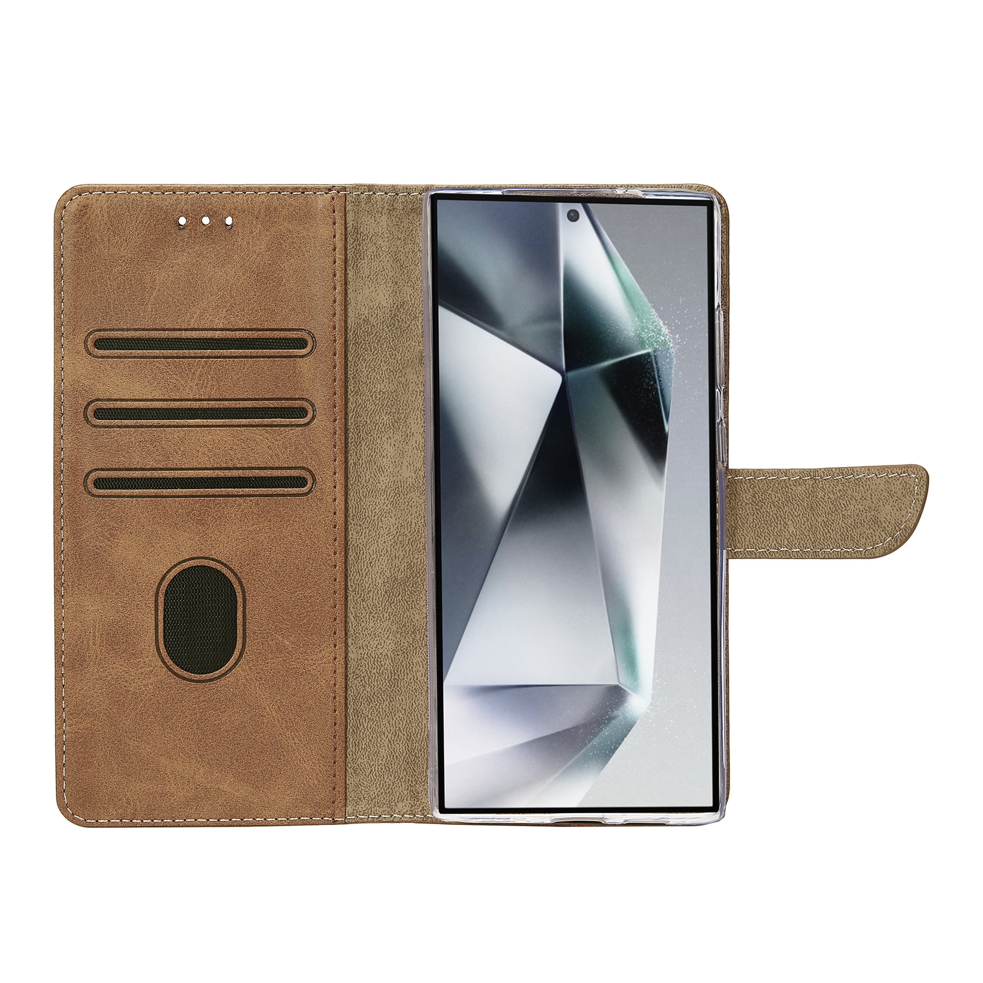 Rixus Buchhülle für Samsung Galaxy S24 Ultra 5G Light Brown – Bild 5