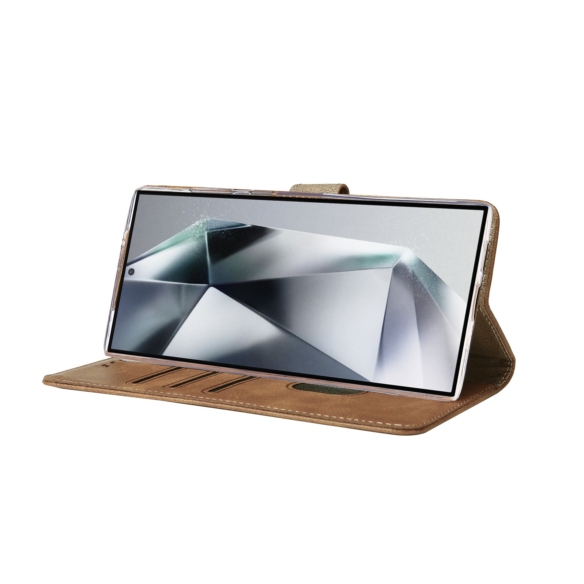 Rixus Buchhülle für Samsung Galaxy S24 Ultra 5G Light Brown – Bild 6