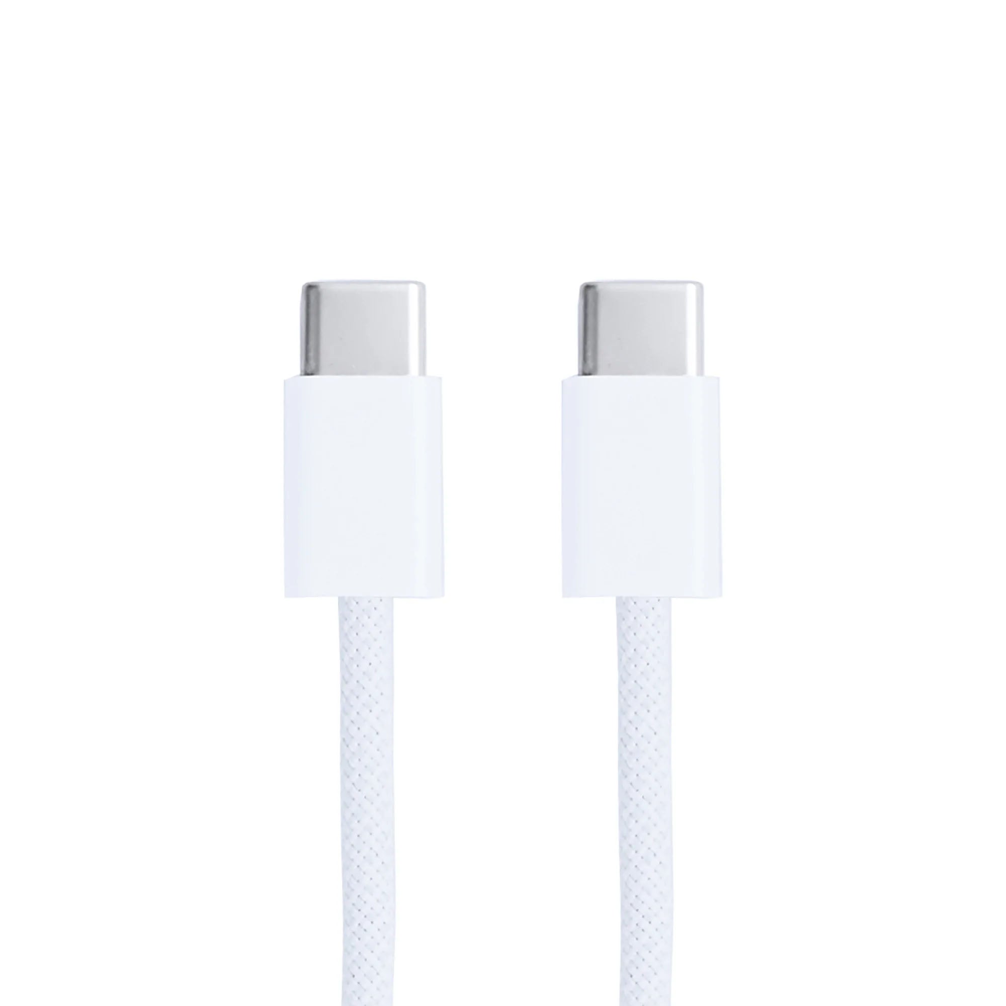Für Apple iPhone 15, 16, 17 Series USB-C To USB-C Woven Kabel 200cm 60W White Verkaufsverpackung – Bild 3