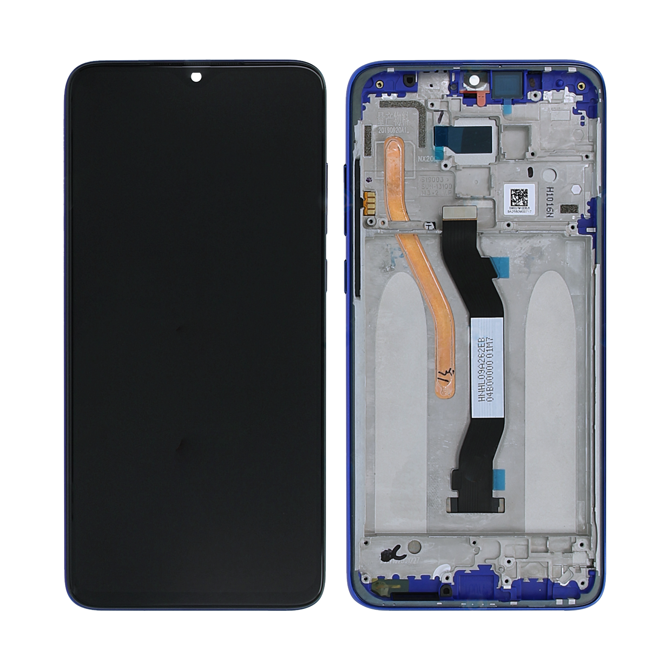 OEM Display für Xiaomi Redmi Note 8 Pro mit Rahmen Blau – Bild 4