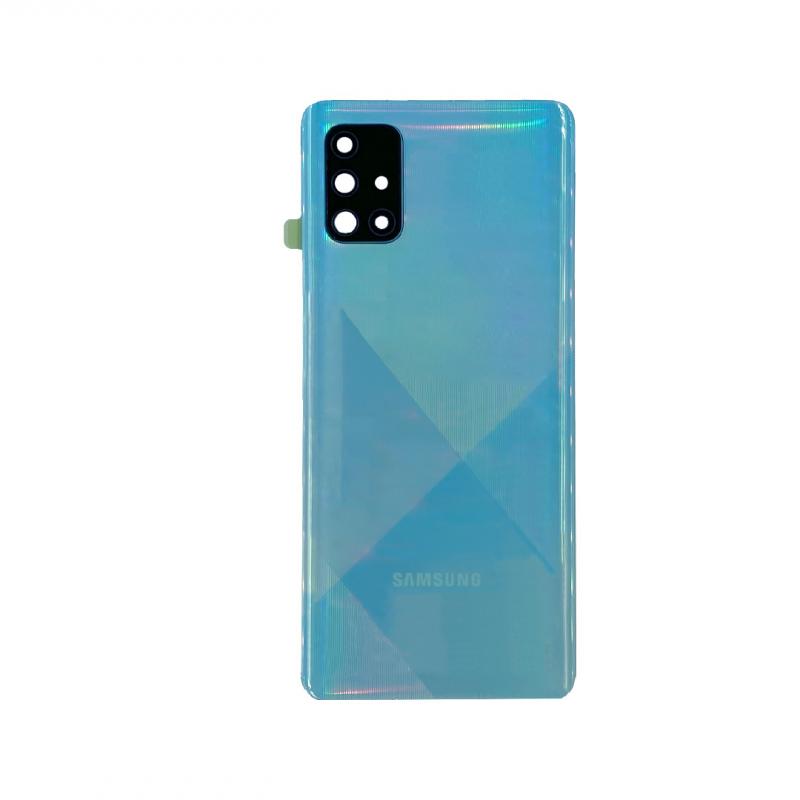 Samsung Galaxy A71 A715F Akkudeckel mit Linse Prism Crush Blue OEM