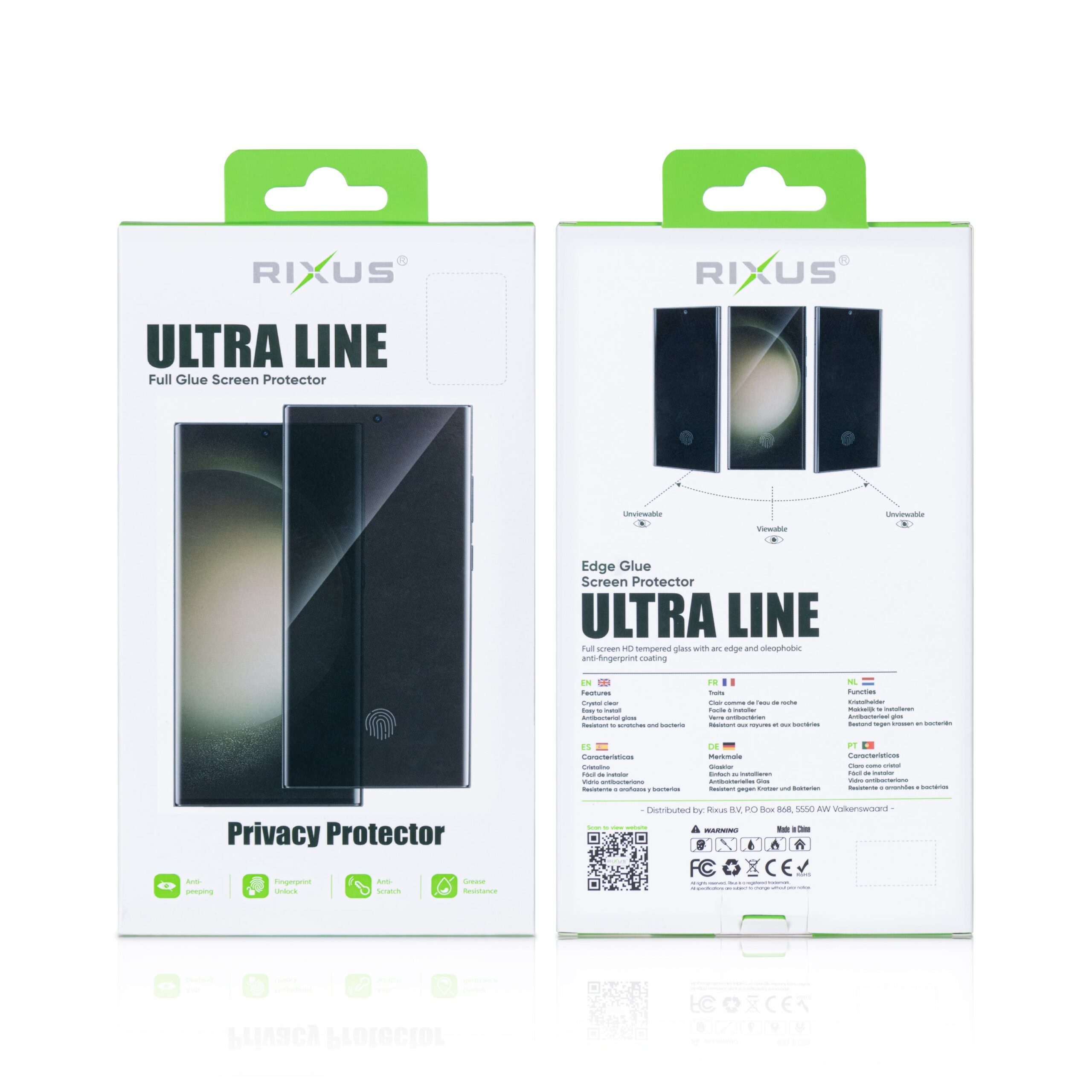 Rixus Privacy Ultra Line Panzerglas für Samsung Galaxy S22 Ultra 5G – Bild 3