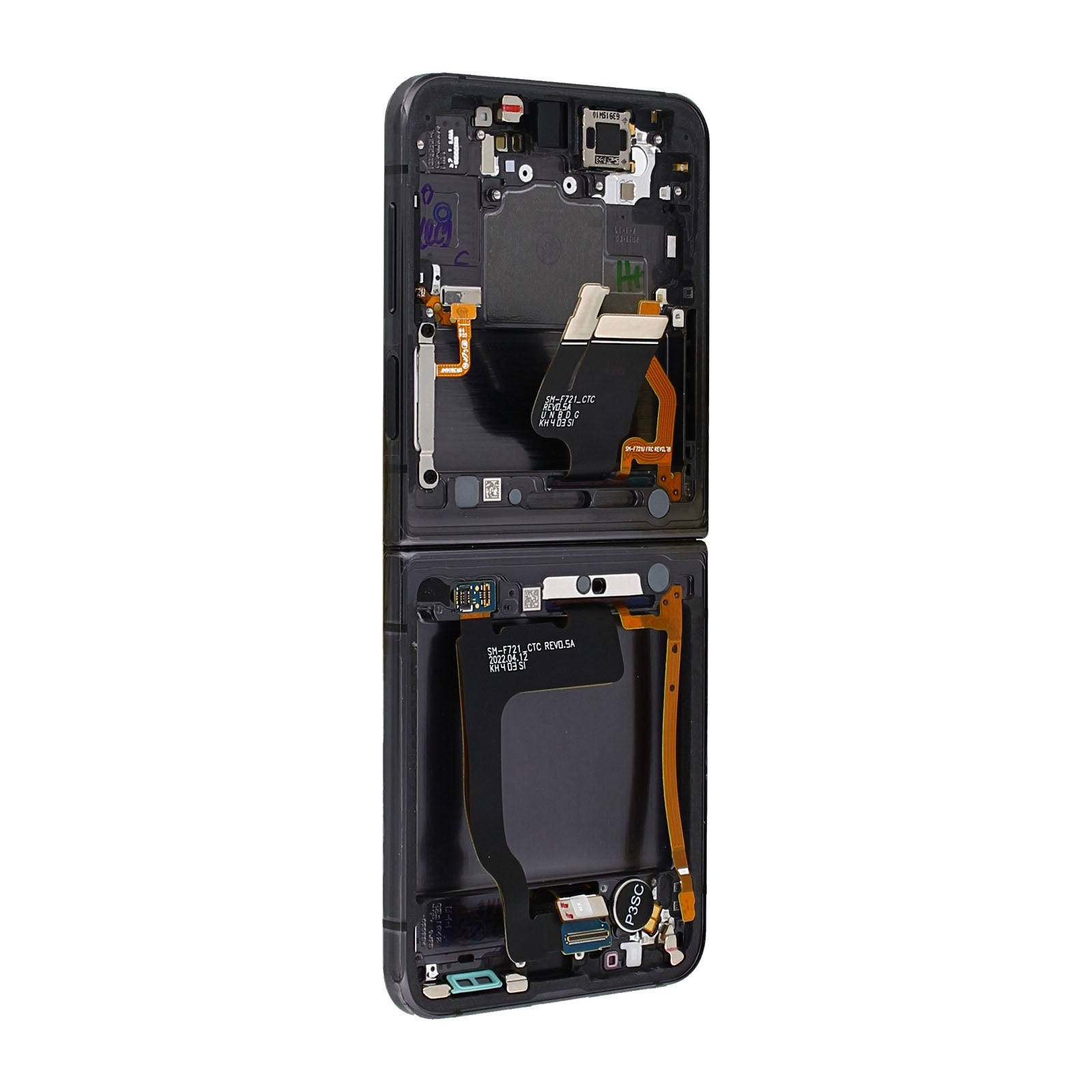 Samsung Galaxy Z Flip4 Main F721B Original Service Pack Display Rahmen Graphite – Bild 4