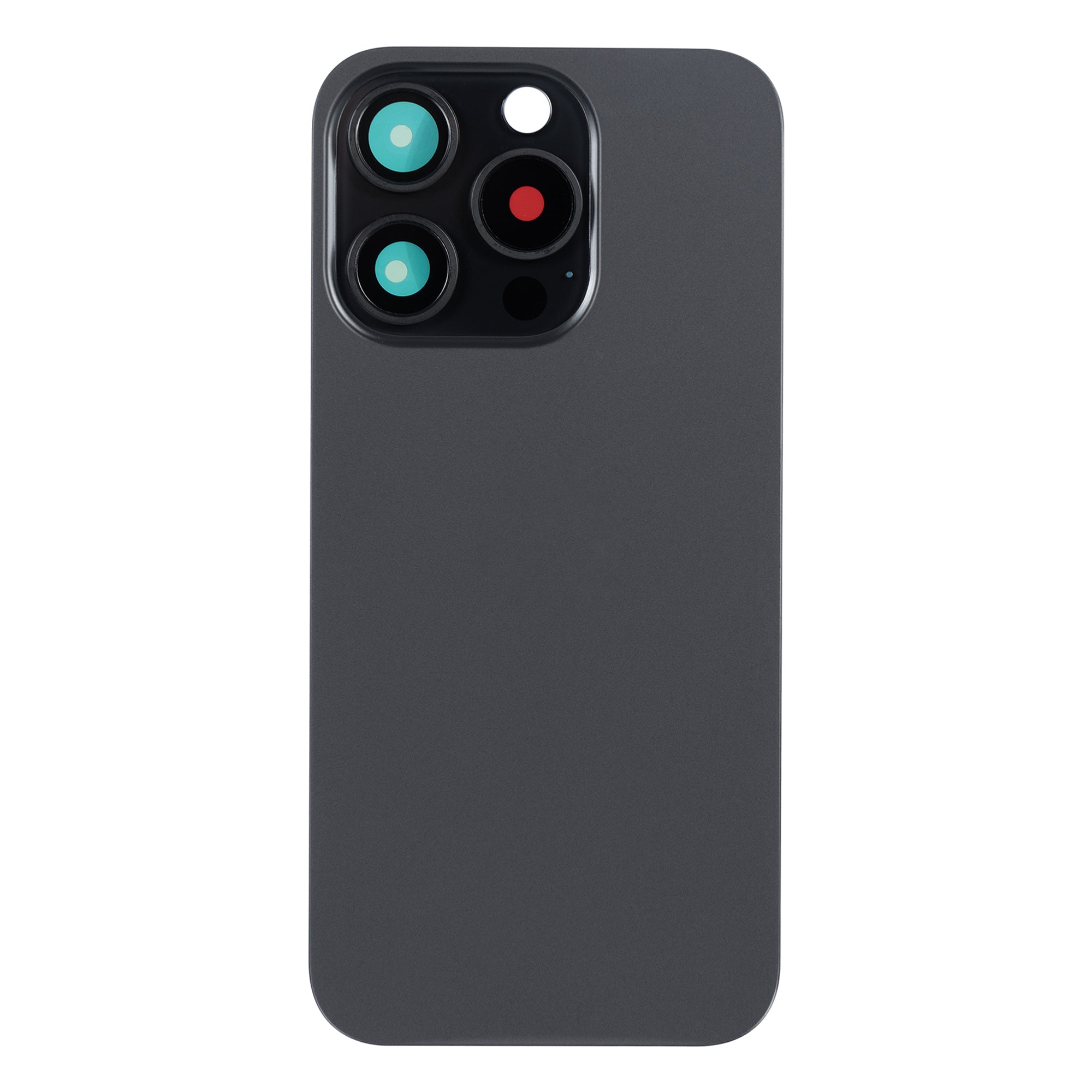 Für Apple iPhone 15 Pro kompatibel Rückglas ohne NFC mit großem Kamerarahmen, Farbe wählbar