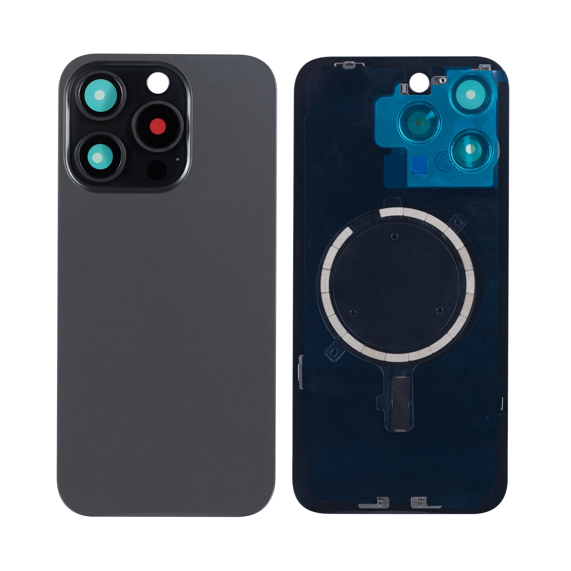 Für Apple iPhone 15 Pro kompatibel Rückglas ohne NFC mit großem Kamerarahmen, Farbe wählbar – Bild 6