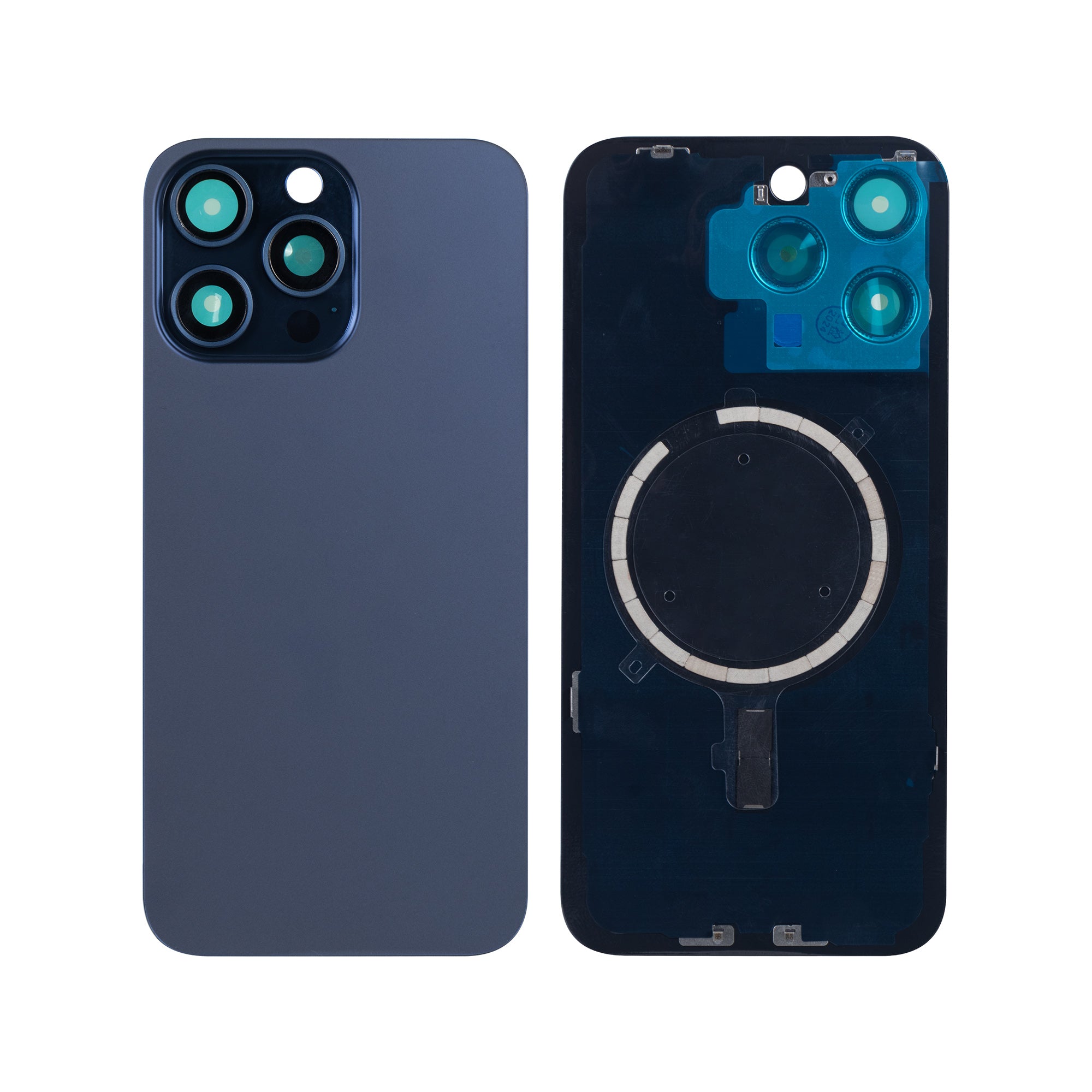 Für Apple iPhone 15 Pro kompatibel Rückglas ohne NFC mit großem Kamerarahmen, Farbe wählbar – Bild 10