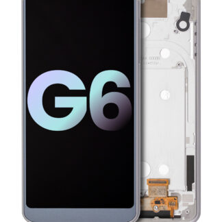 LCD Display mit Rahmen für LG G6 (Original) (Ice Platinum Silver)