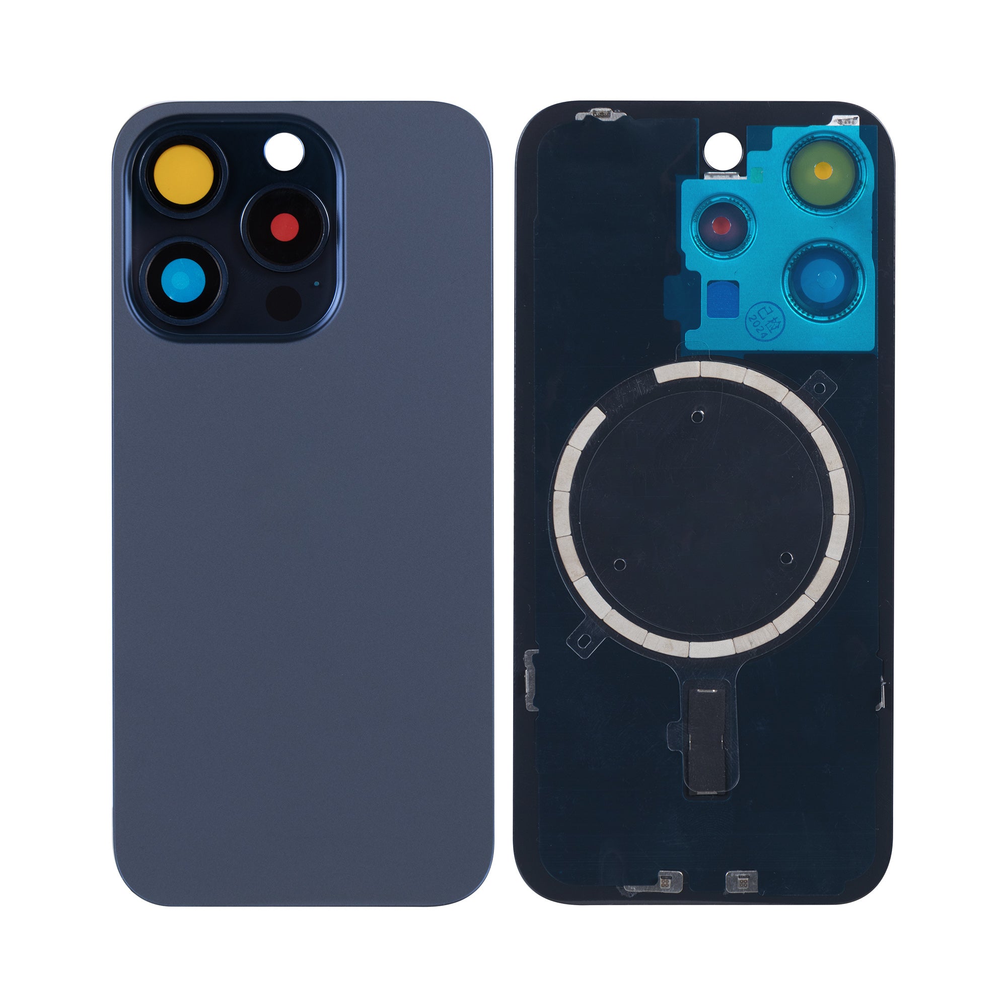 Für Apple iPhone 15 Pro Max kompatibel Rückglas ohne NFC mit großem Kamerarahmen, Farbe wählbar – Bild 13
