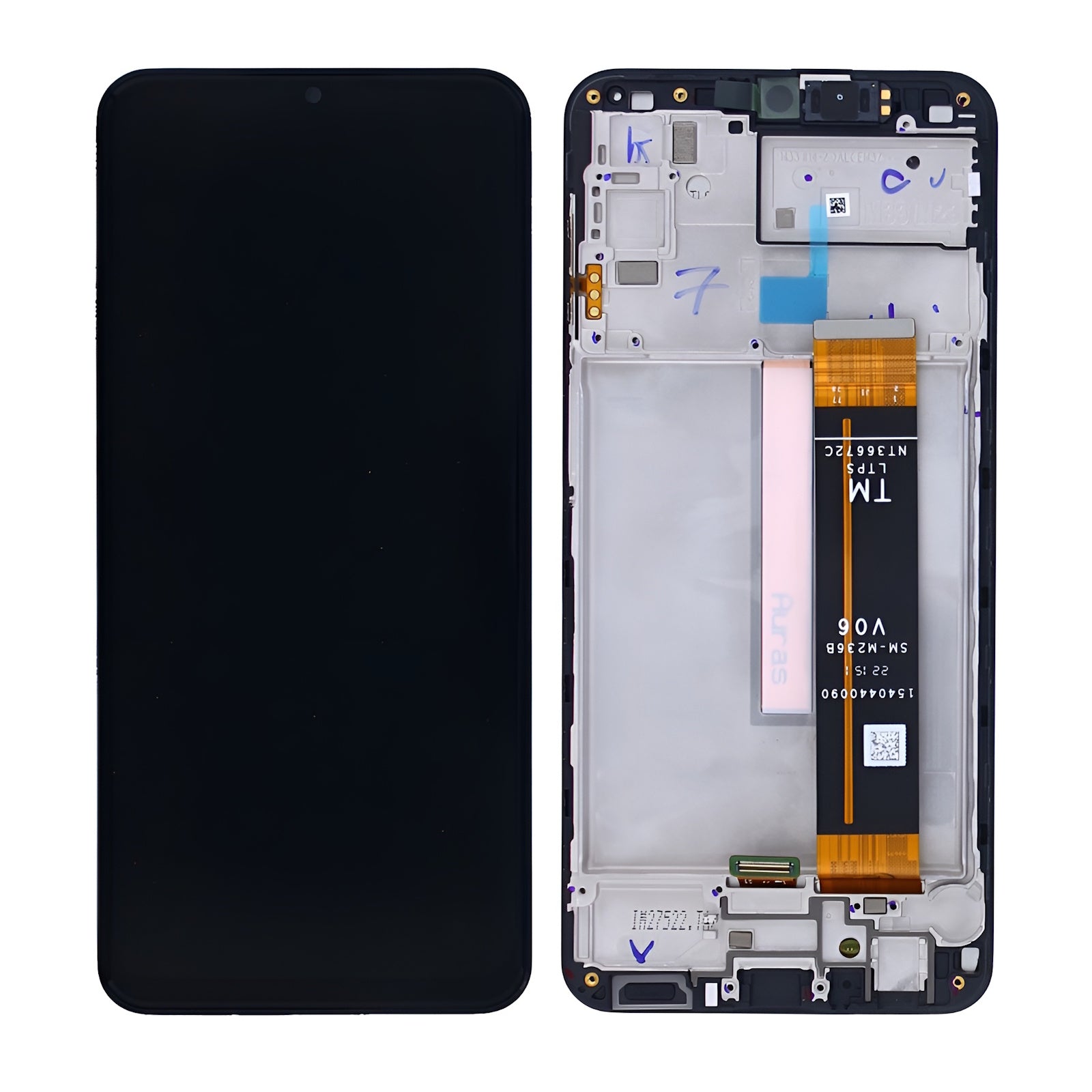 Samsung Galaxy M23 5G M236B Original Service Pack Display Rahmen Black (TM Flex) – Bild 4