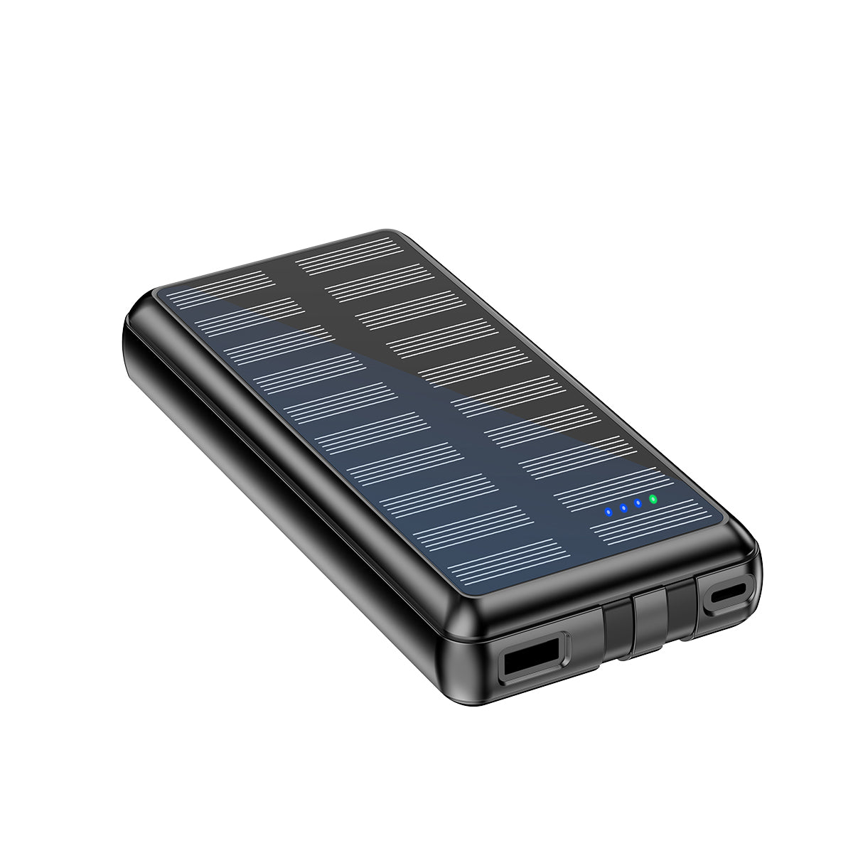 Rixus RXPB47 Solar Powerbank 20000 mAh mit Built-in Cables Black – Bild 2