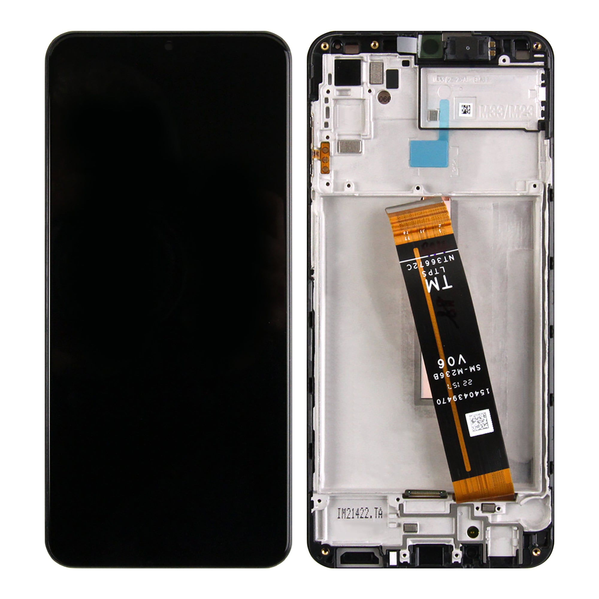 Samsung Galaxy M33 5G M336B Original Service Pack Display Rahmen Black (TM Flex) – Bild 4