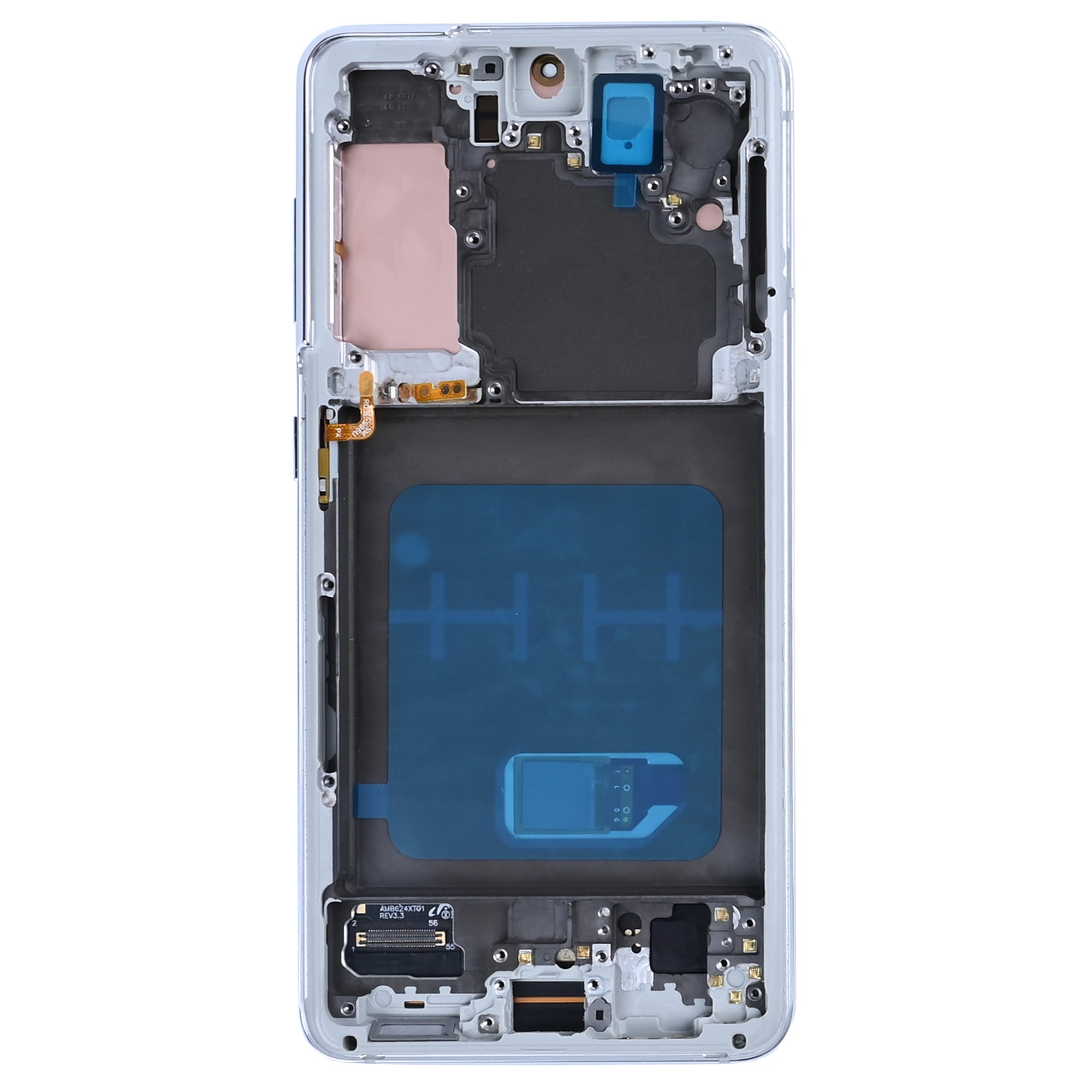 Samsung Galaxy S21 G991B Display und Touchscreen-Digitizer mit Rahmen Phantom White Soft-OLED – Bild 2