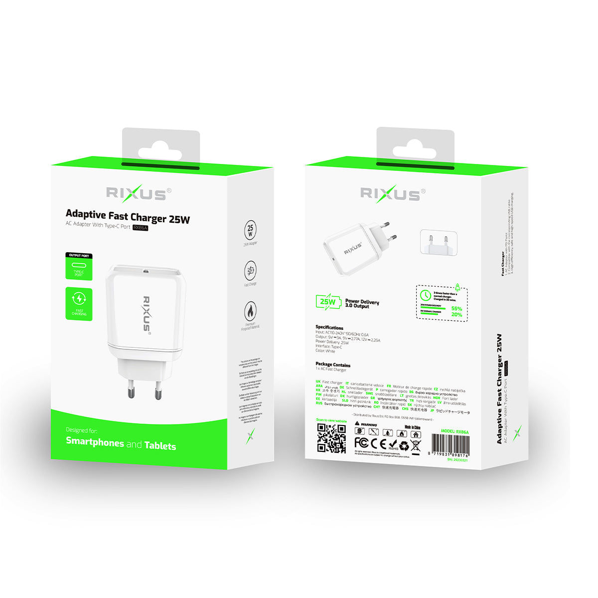 Rixus RX86A Adaptive Fast Charger 25W – Bild 5